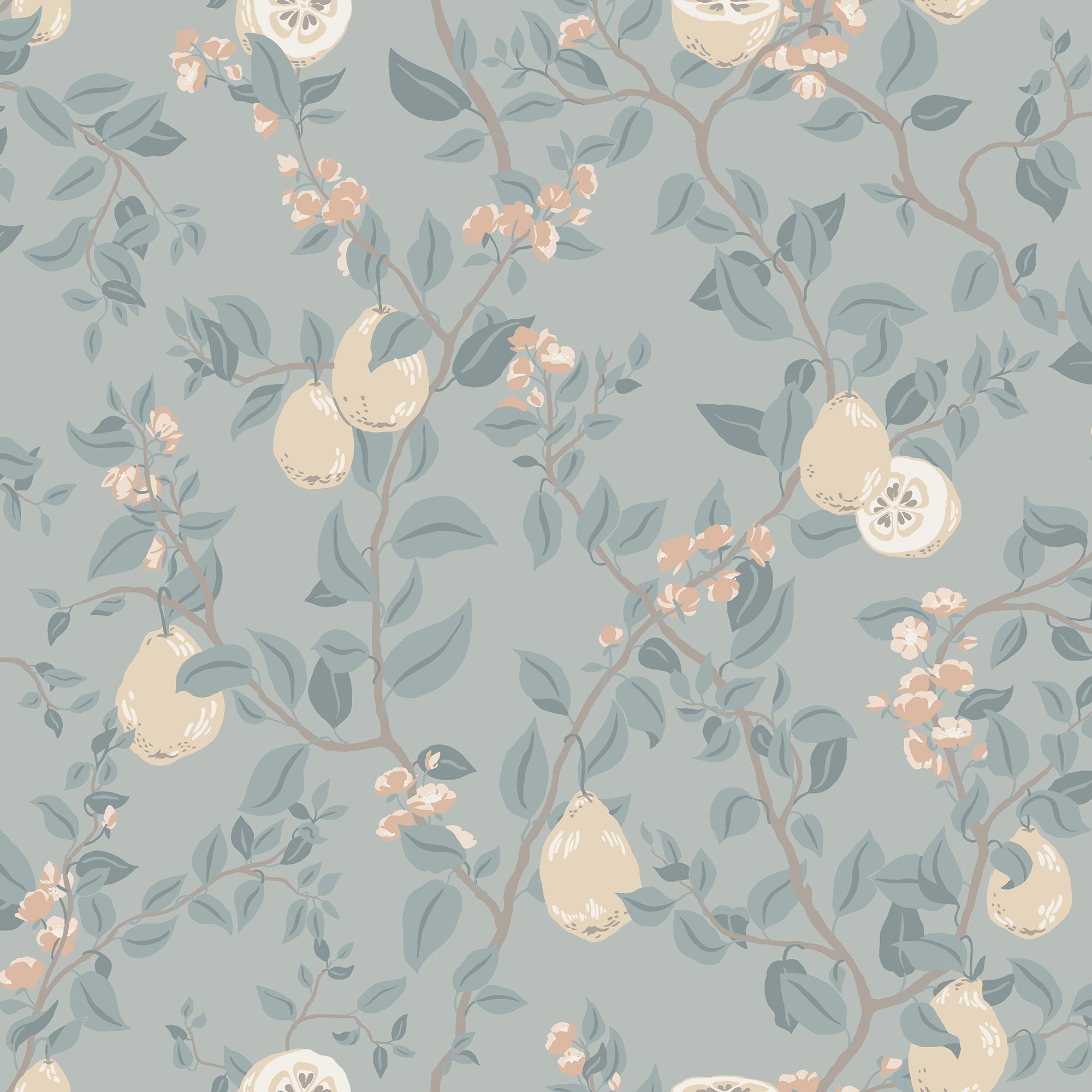 Sandberg Kvitten Behang S10168 - Soft Blue