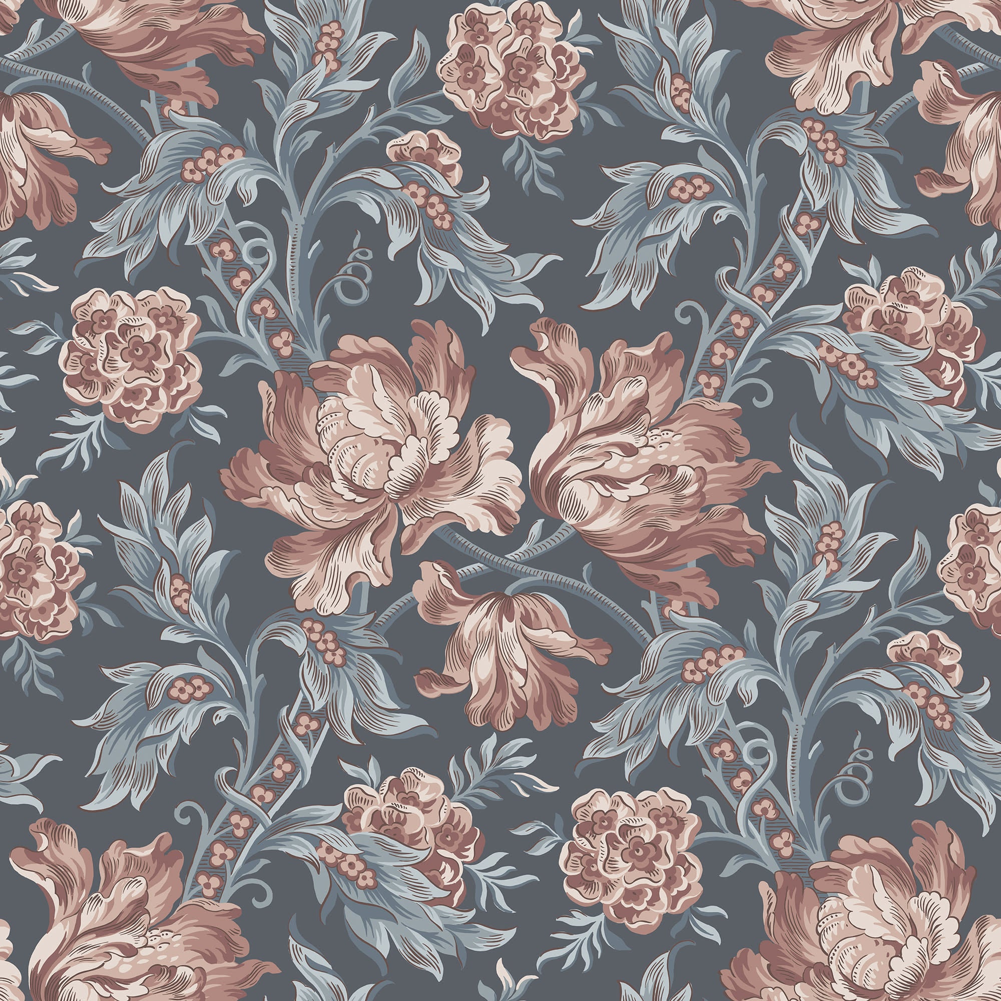 Sandberg Amelia Behang S10253 - Indigo Blue