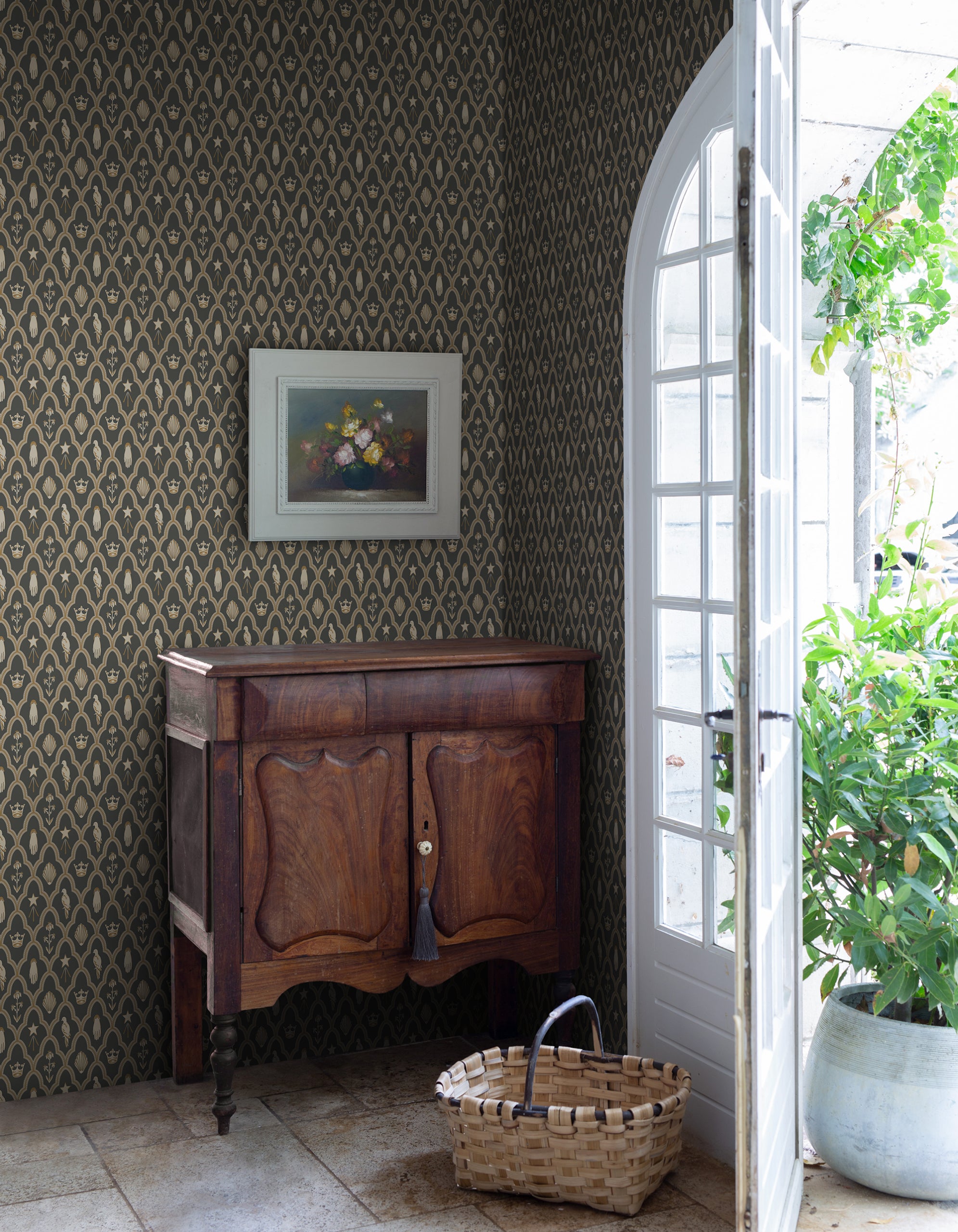 Sandberg Turtledove Barn Behang S10270 - Charcoal