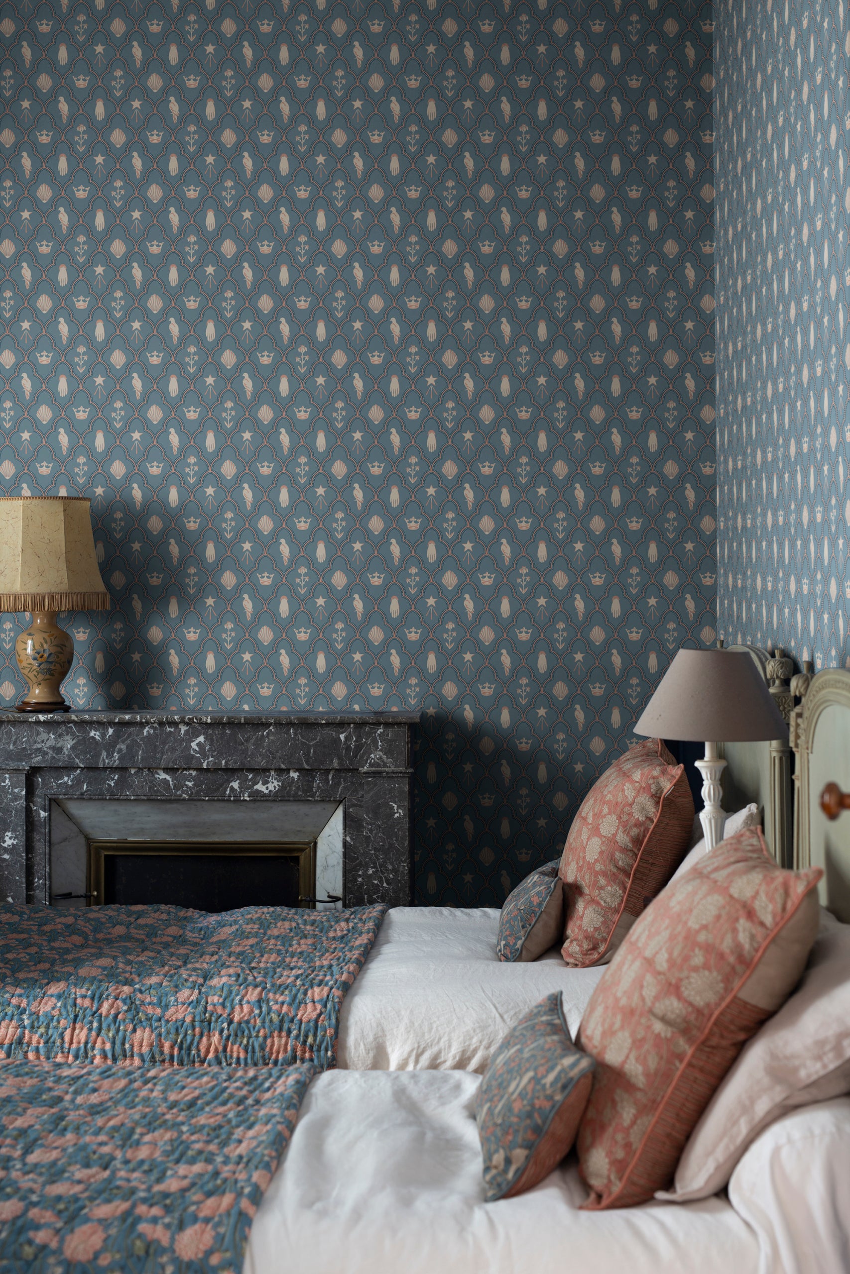 Sandberg Turtledove Barn Behang S10272 - Indigo Blue