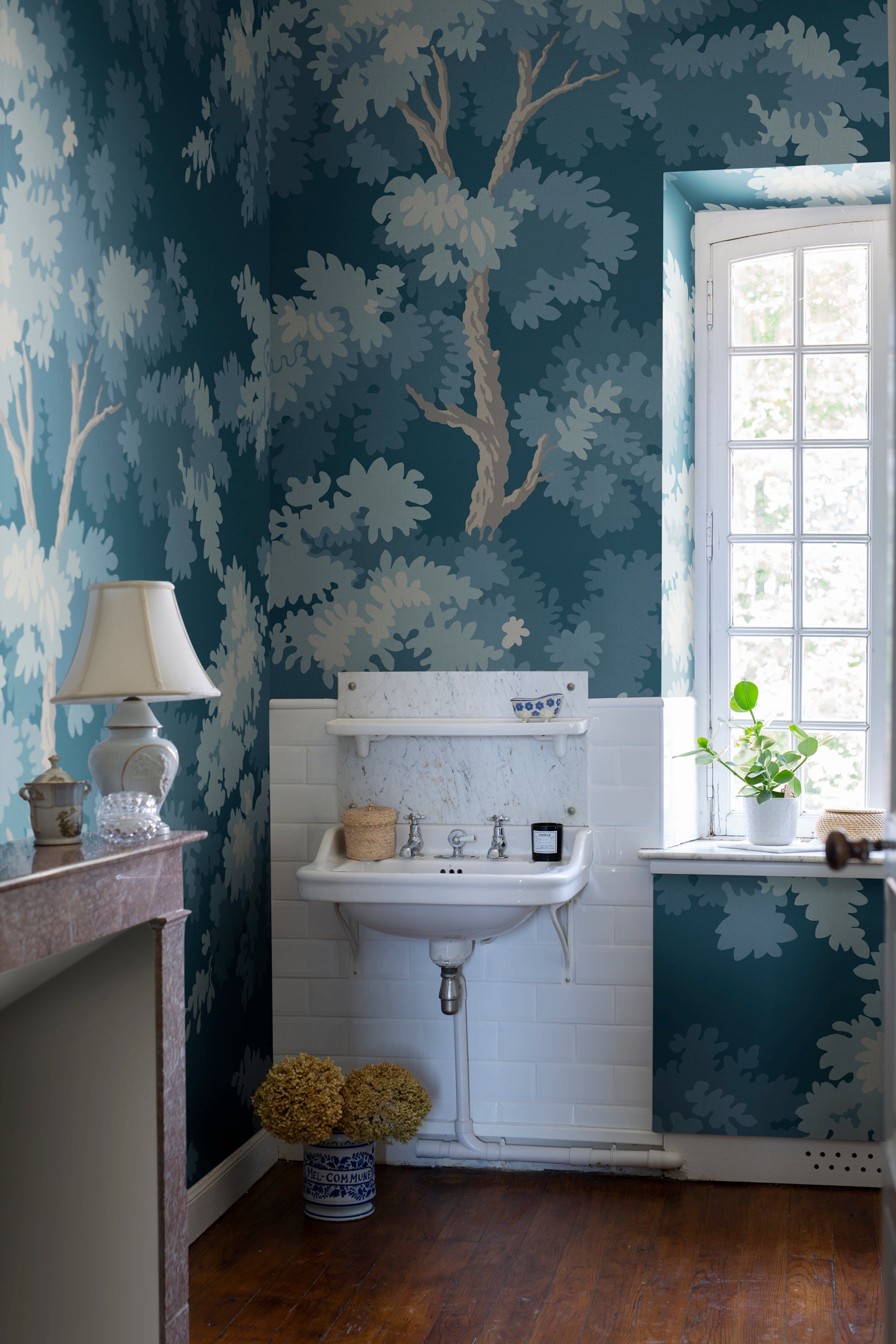 Sandberg Raphael Mural Behang S10279 - Midnight Blue