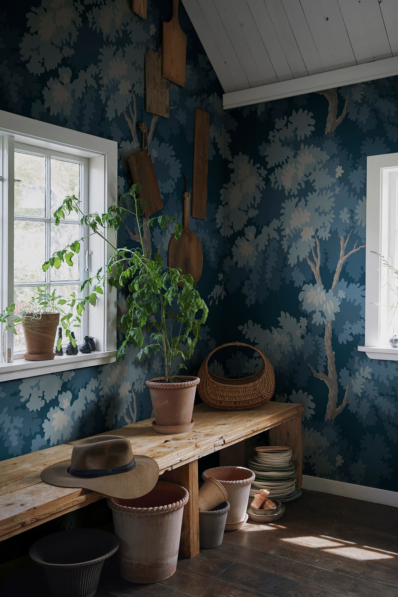 Sandberg Raphael Mural Behang S10279 - Midnight Blue