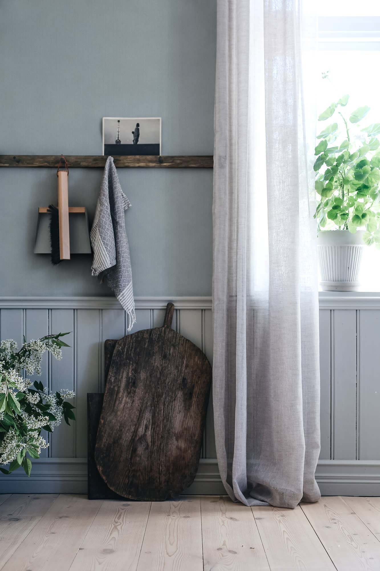 Sandberg Linne Behang S10285 - Misty Blue