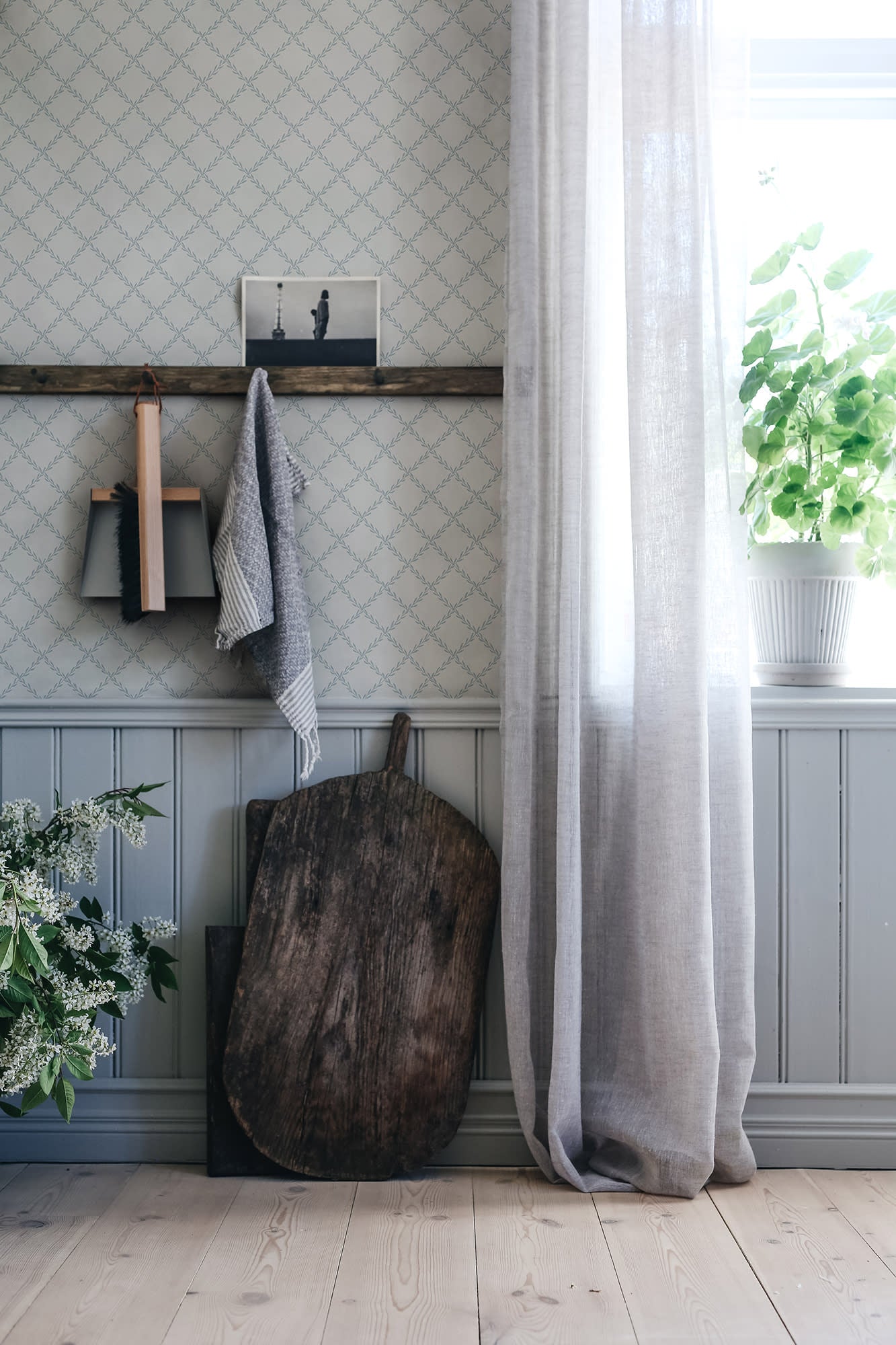Sandberg Trellis Behang S10303 - Misty Blue