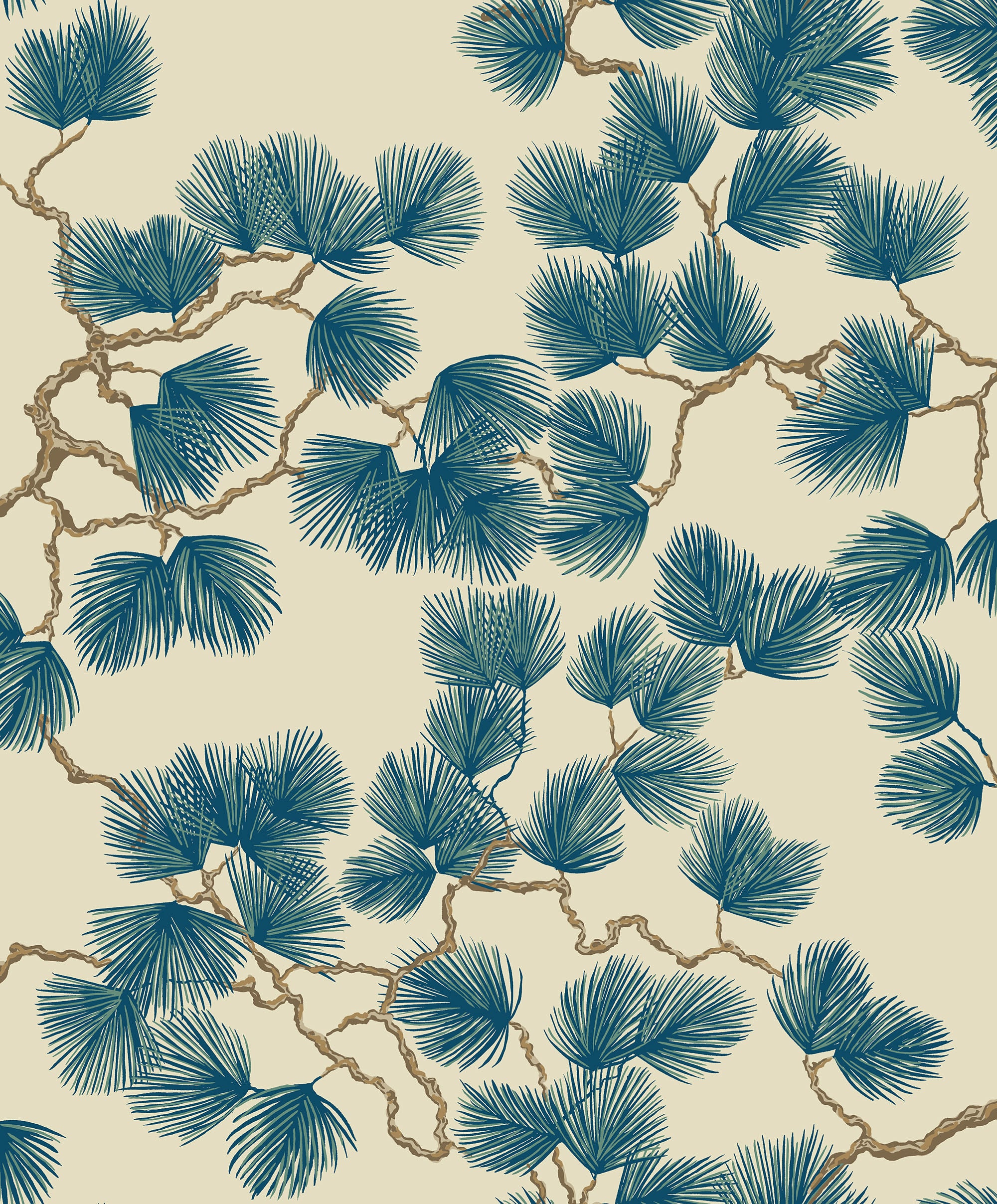 Sandberg Pine Behang S10327 - Blue