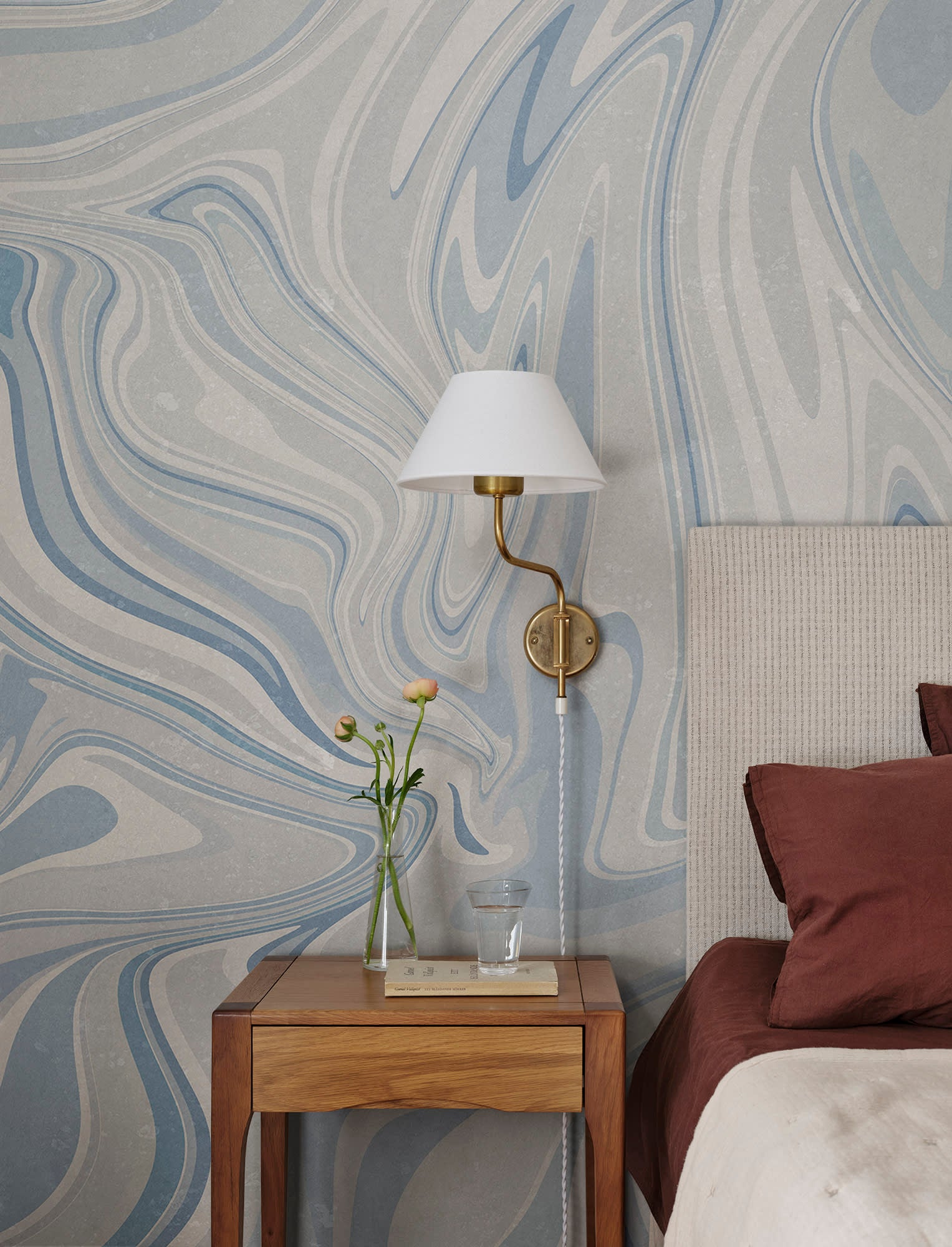 Sandberg Klint Behang S10350 - Misty Blue