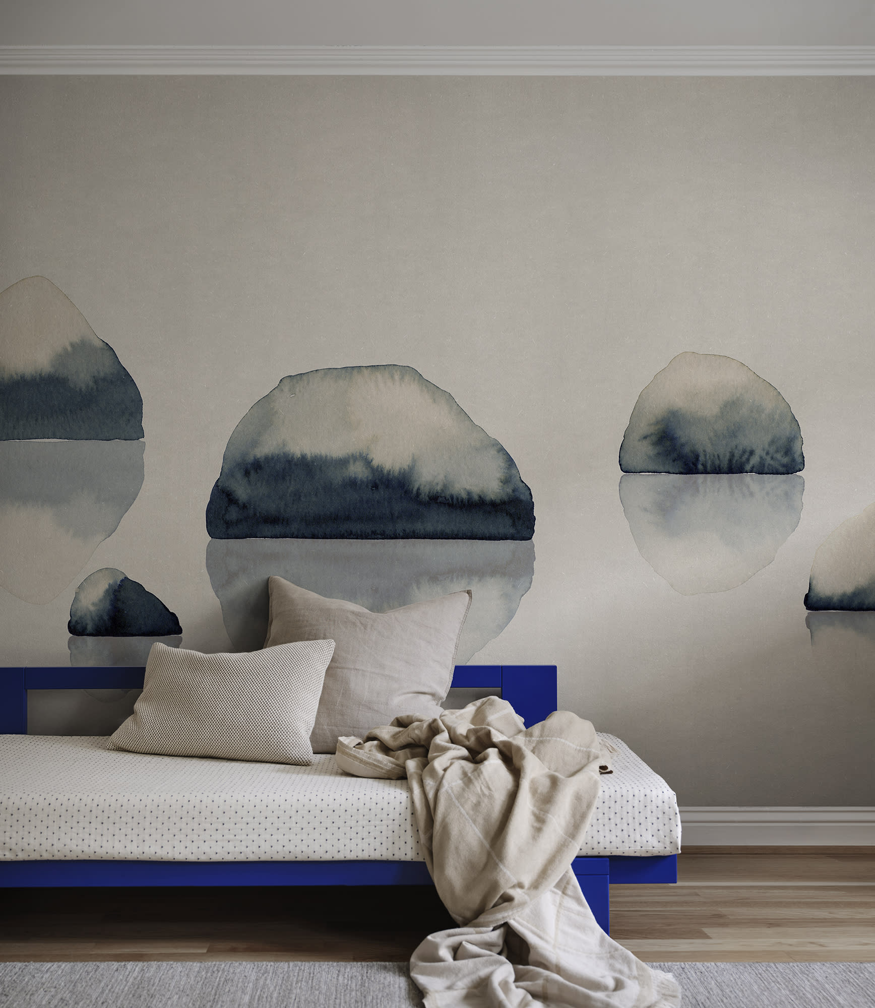 Sandberg Spegel Behang S10352 - Indigo Blue