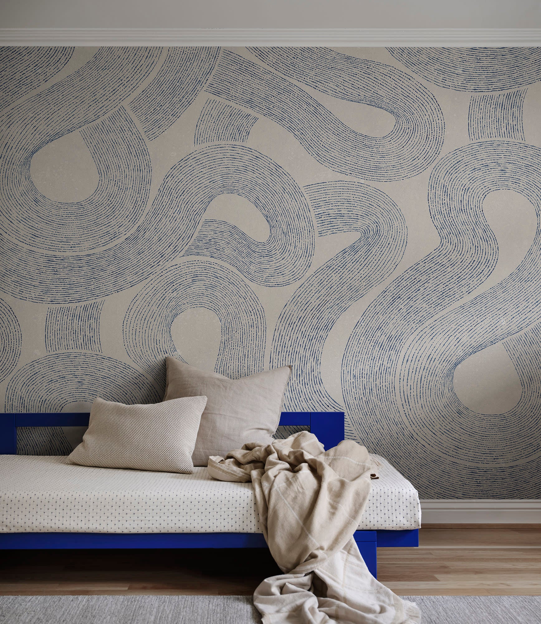 Sandberg Zen Mural Behang S10359 - Indigo Blue