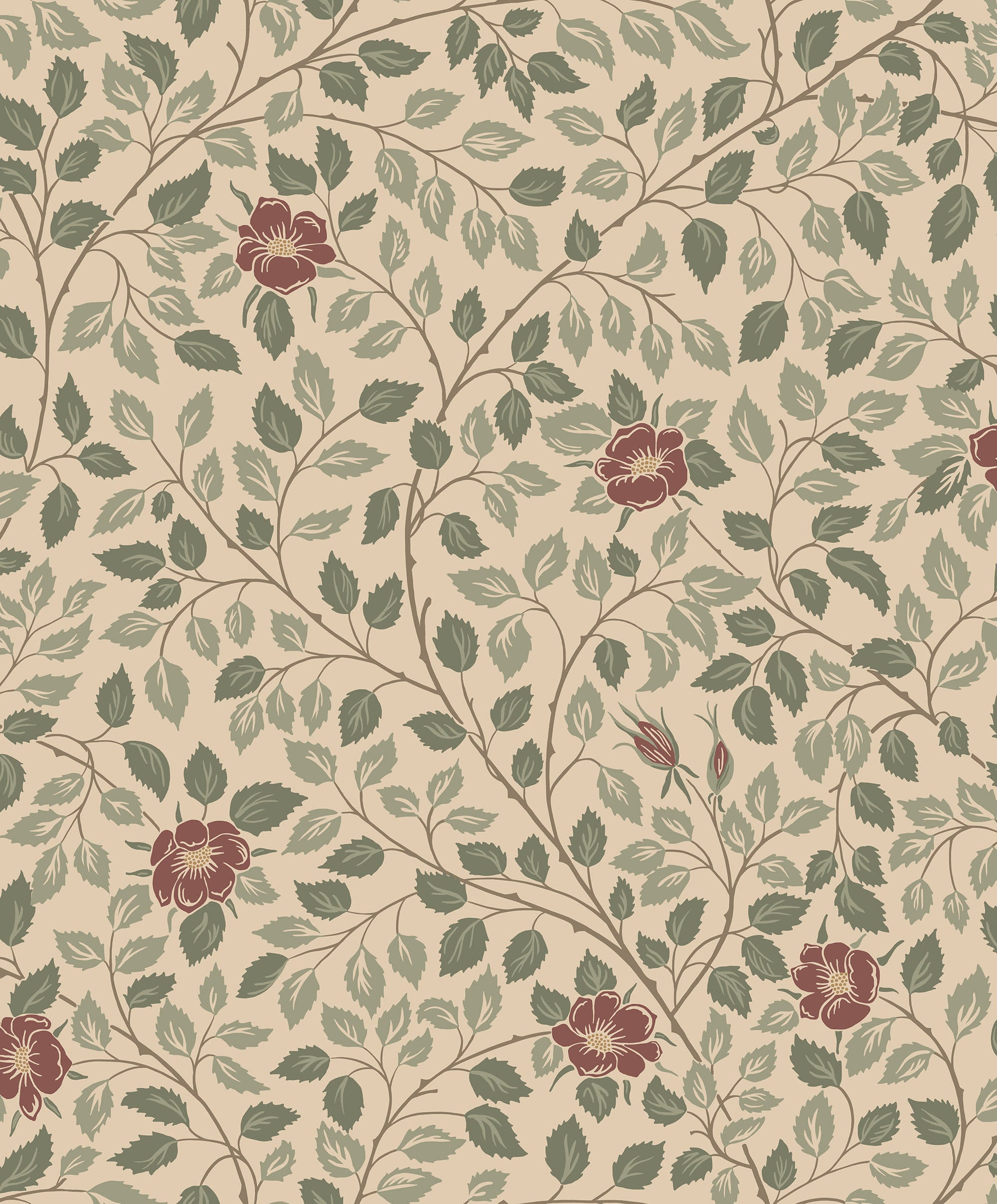 Sandberg Solliden Behang S10463 - Burgundy