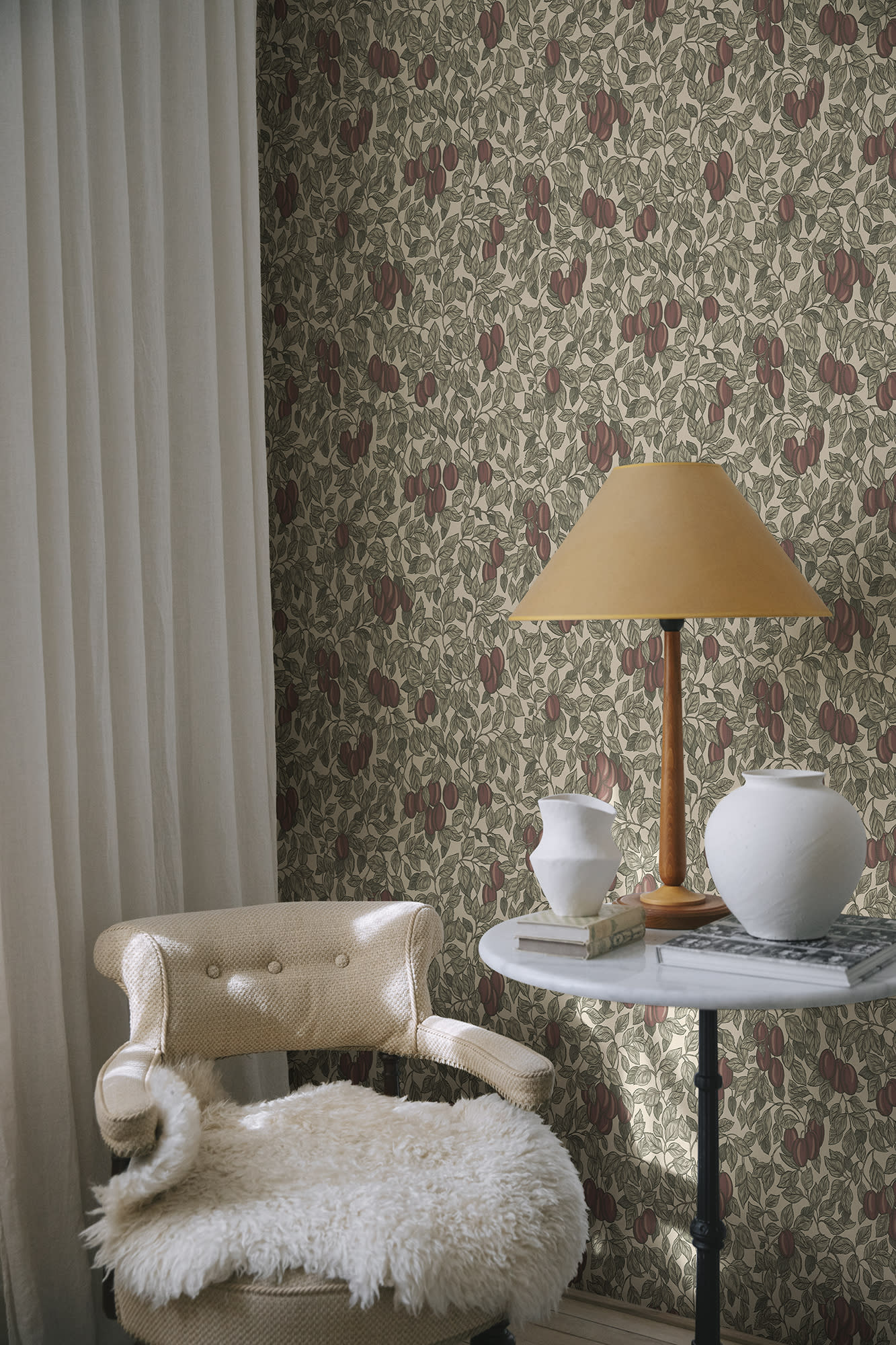 Sandberg Emrik Behang S10468 - Burgundy