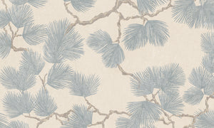 Sandberg Pine Mural Behang S10489 - Misty Blue
