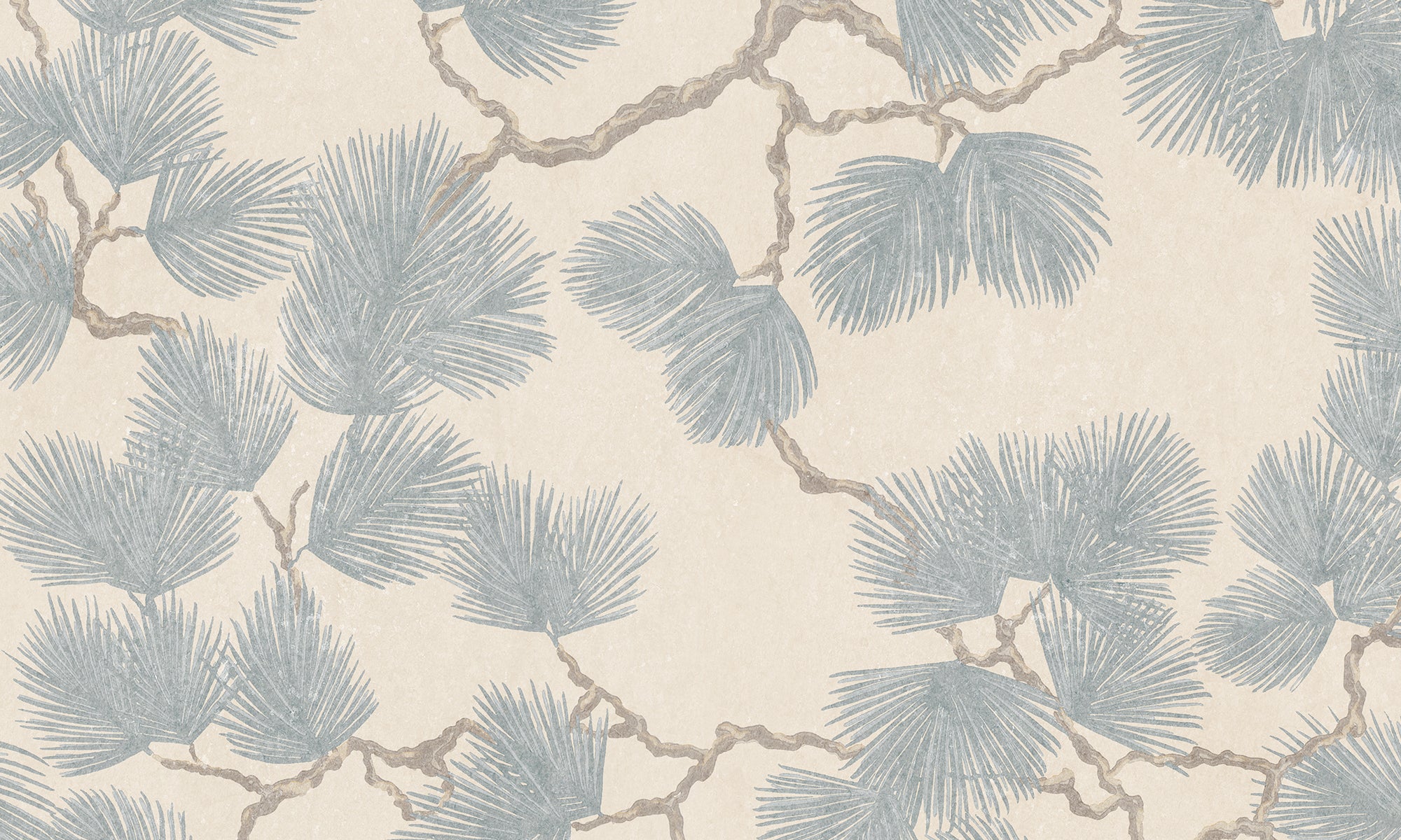 Sandberg Pine Mural Behang S10489 - Misty Blue