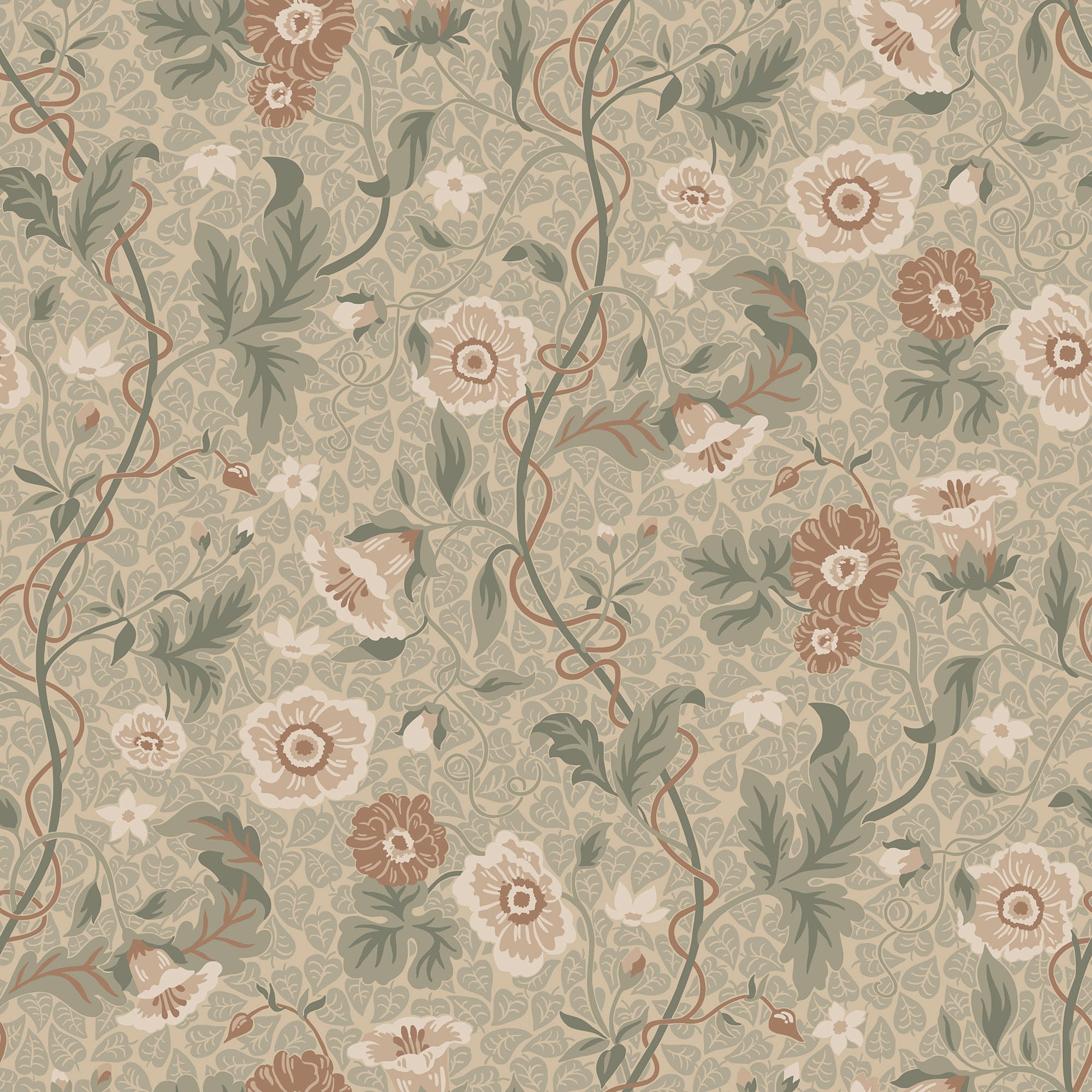 Sandberg Ulla Behang S10499 - Garden Green