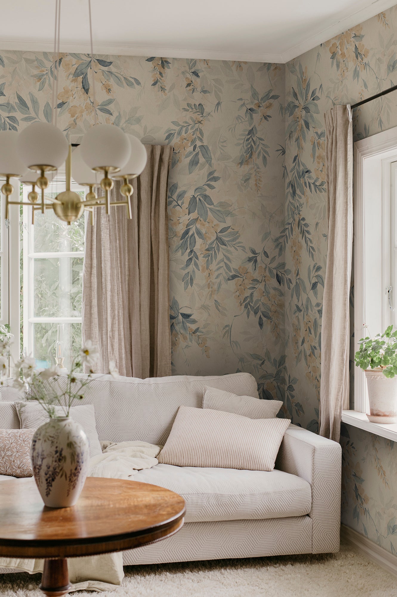 Sandberg Lovisa Mural Behang S10521 - Blue