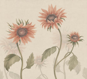 Sandberg Sunflowers Behang S10528 - Peach