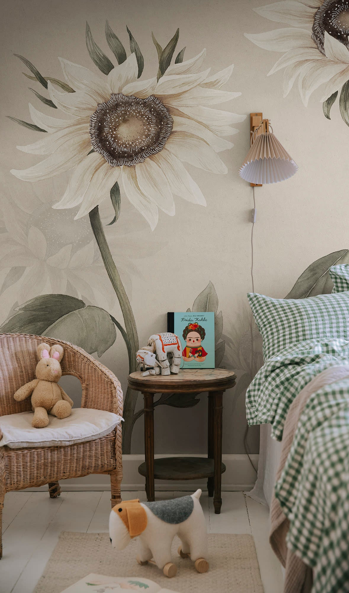 Sandberg Sunflowers Behang S10529 - White
