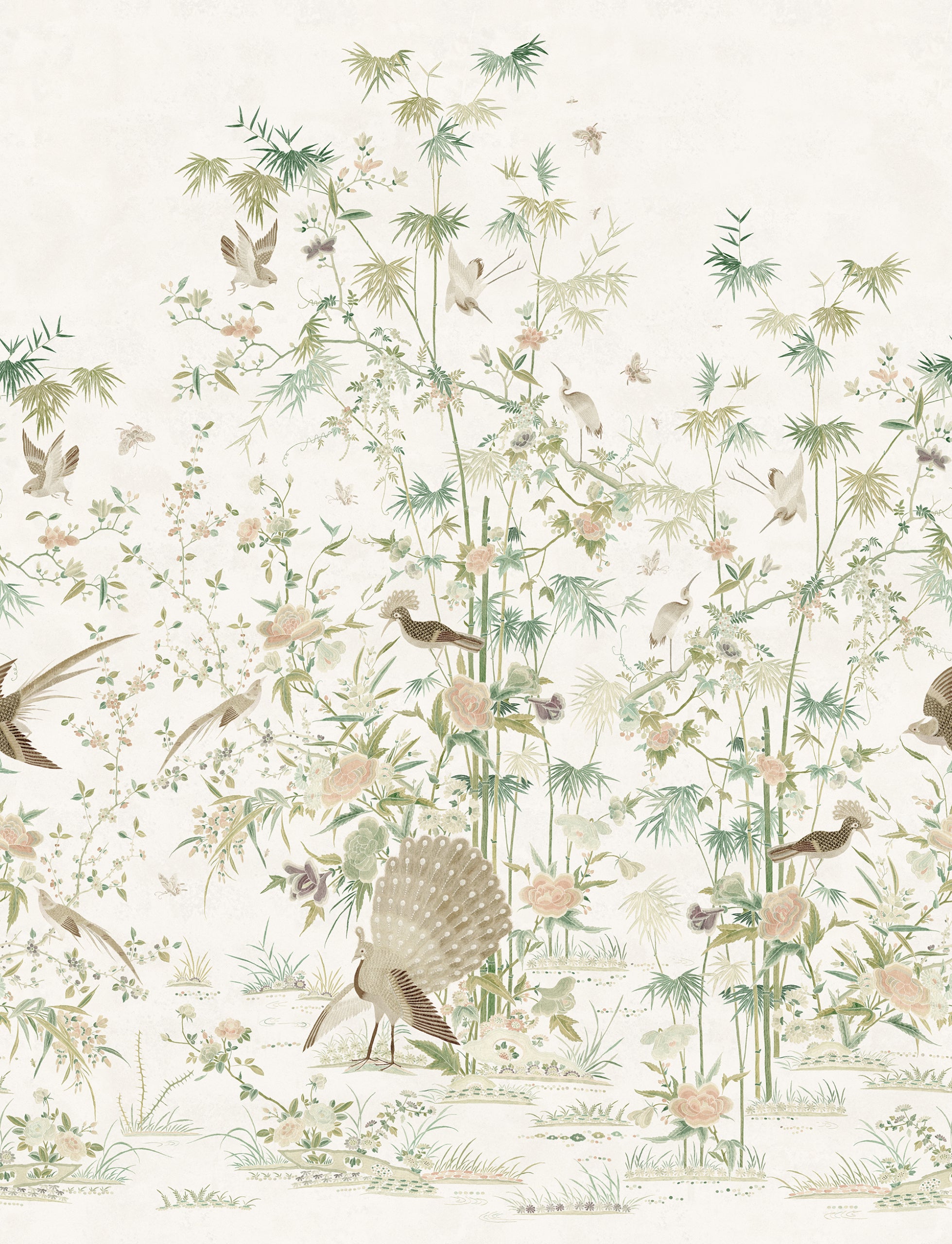 Sandberg Chinoiserie Garden Behang S10543 - Light Green