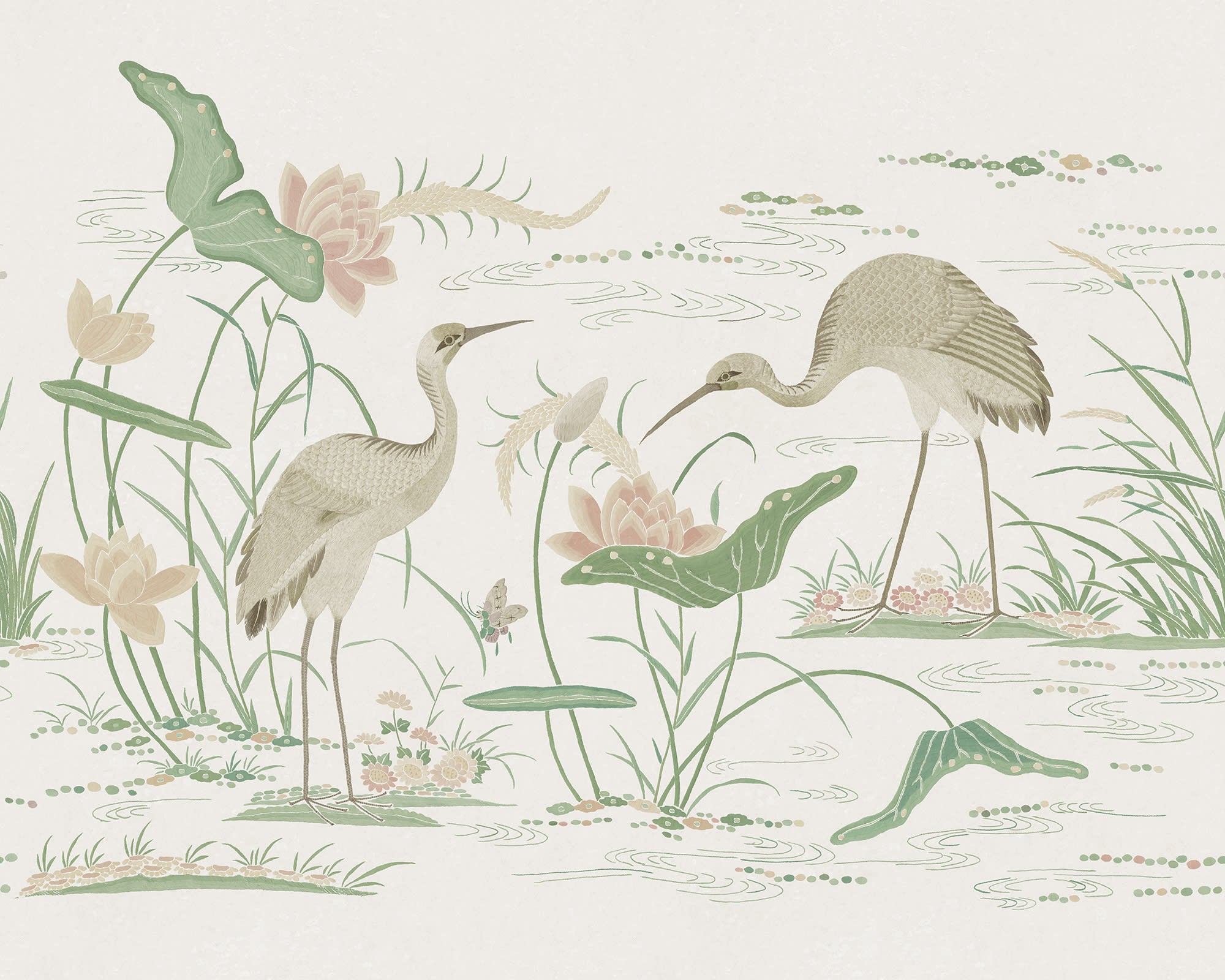 Sandberg Seabirds Behang S10550 - Green