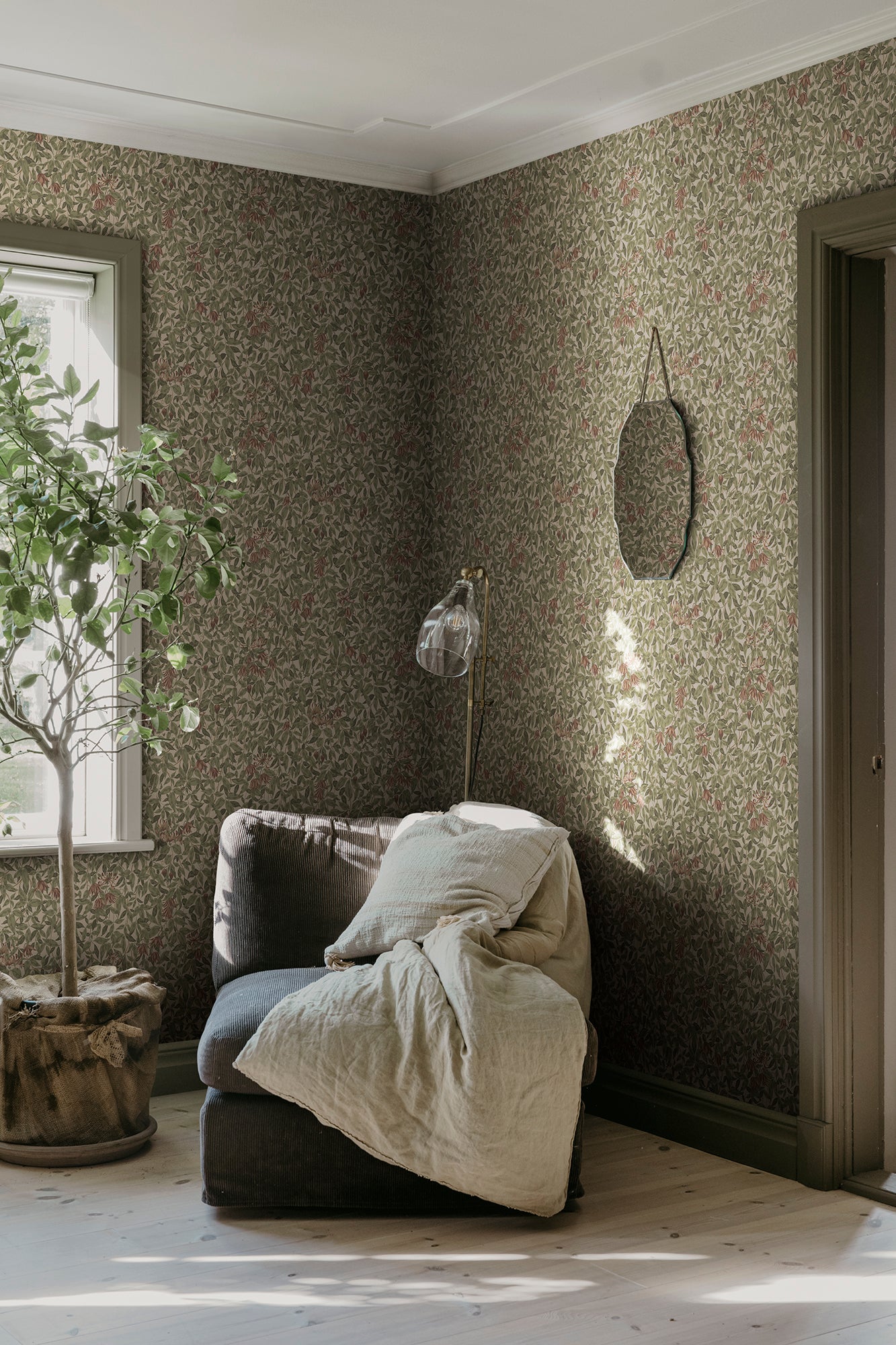 Sandberg Linnea Behang S10557 - Burgundy