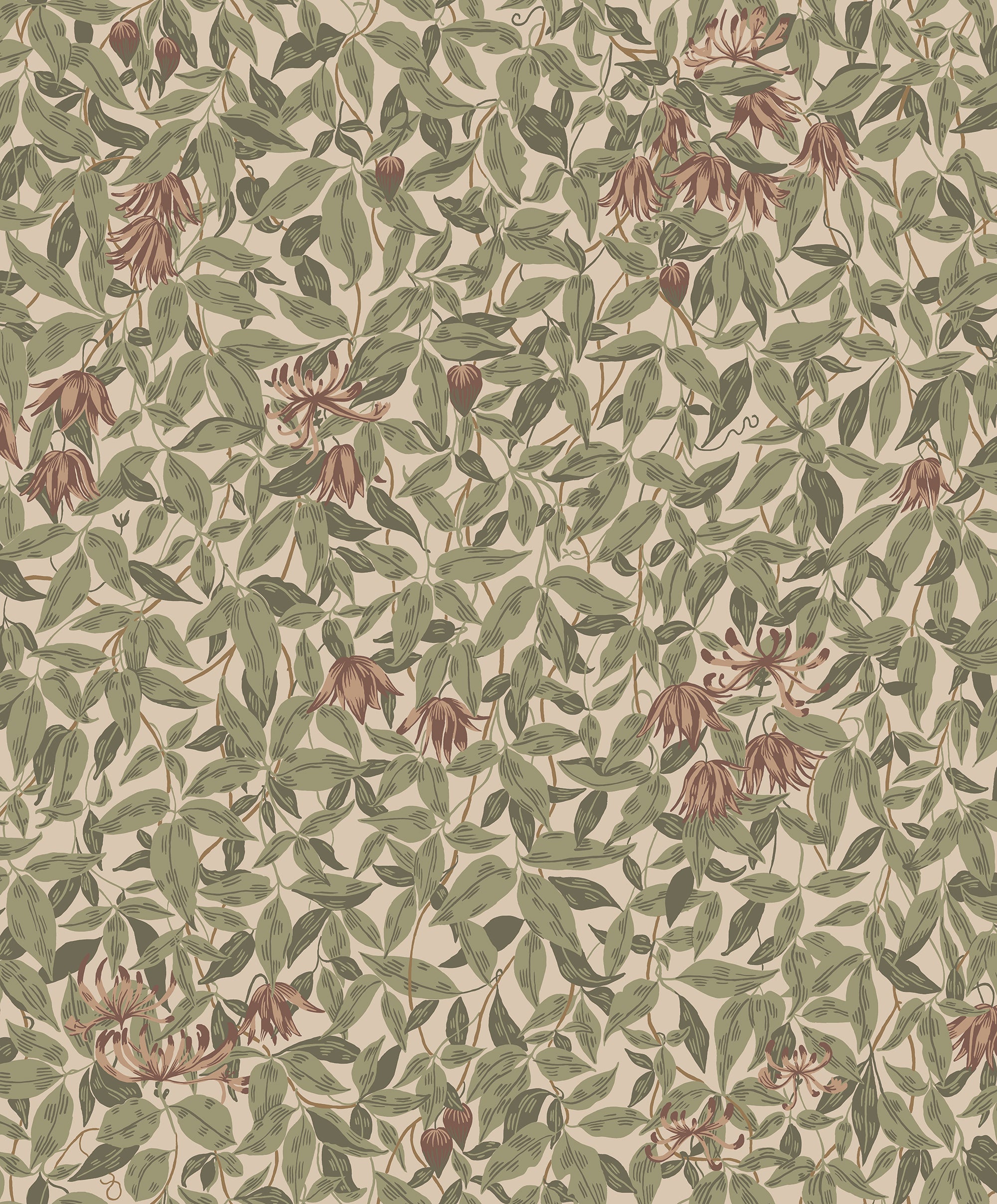 Sandberg Linnea Behang S10557 - Burgundy