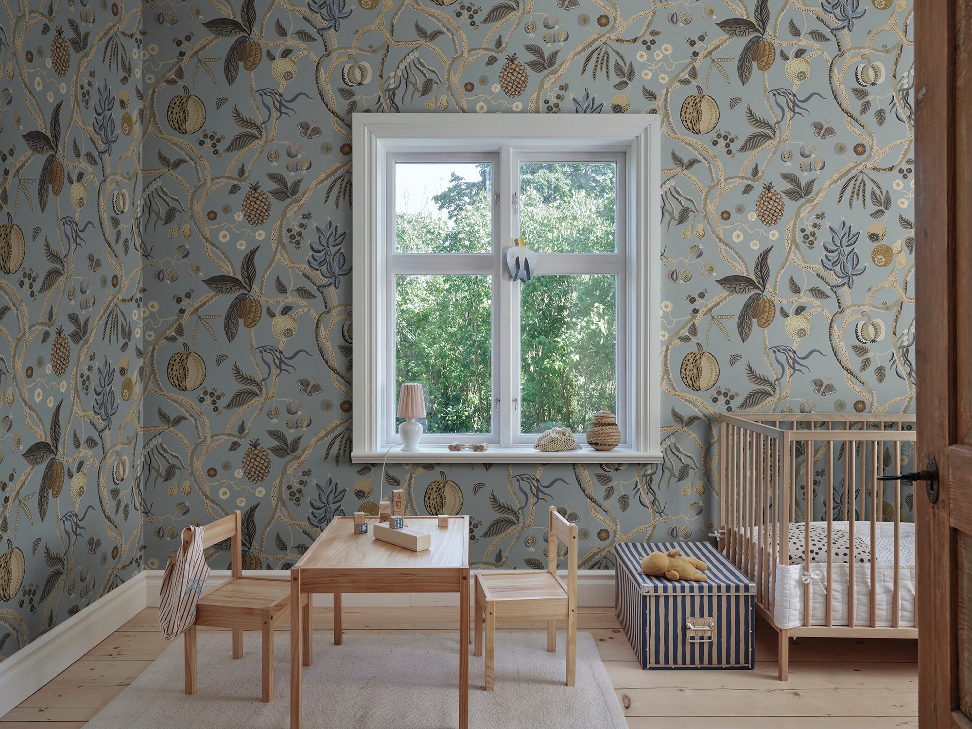 Sandberg Tree of Life Mural Behang S10580 - Light Blue