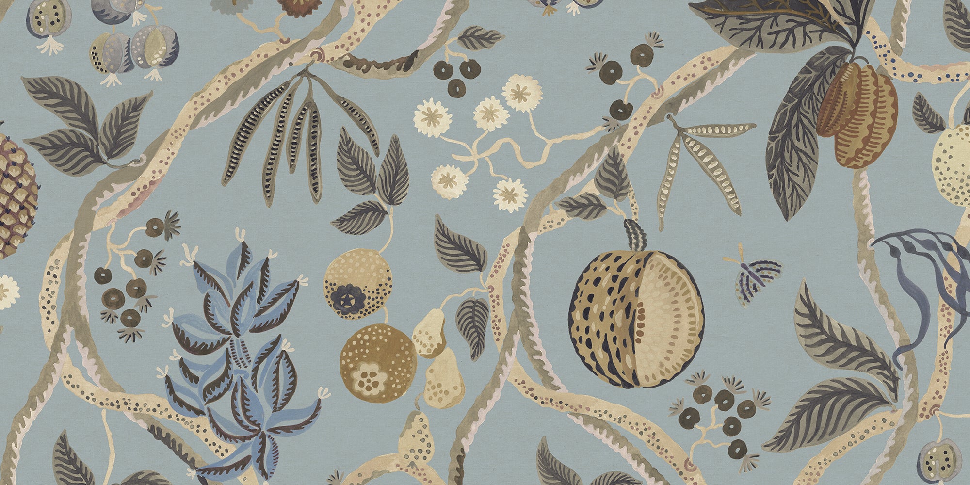 Sandberg Tree of Life Mural Behang S10580 - Light Blue
