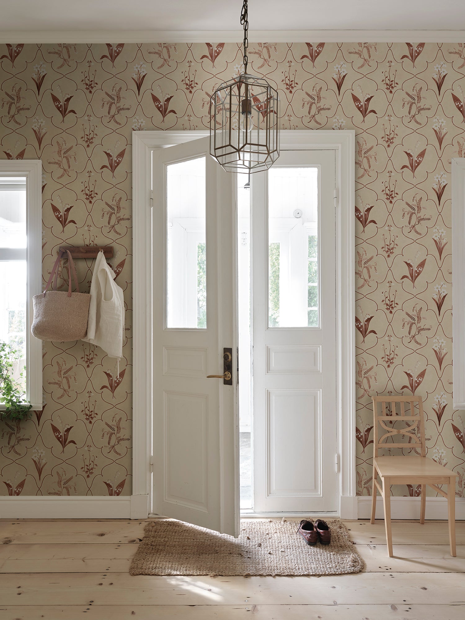 Sandberg Louise Behang S10591 - Burgundy