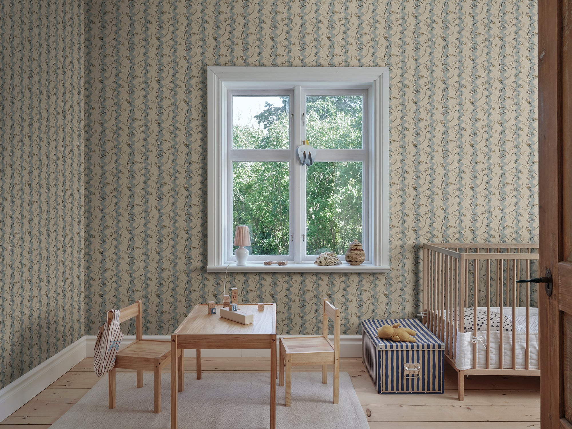 Sandberg Beatrice Behang S10611 - Misty Blue