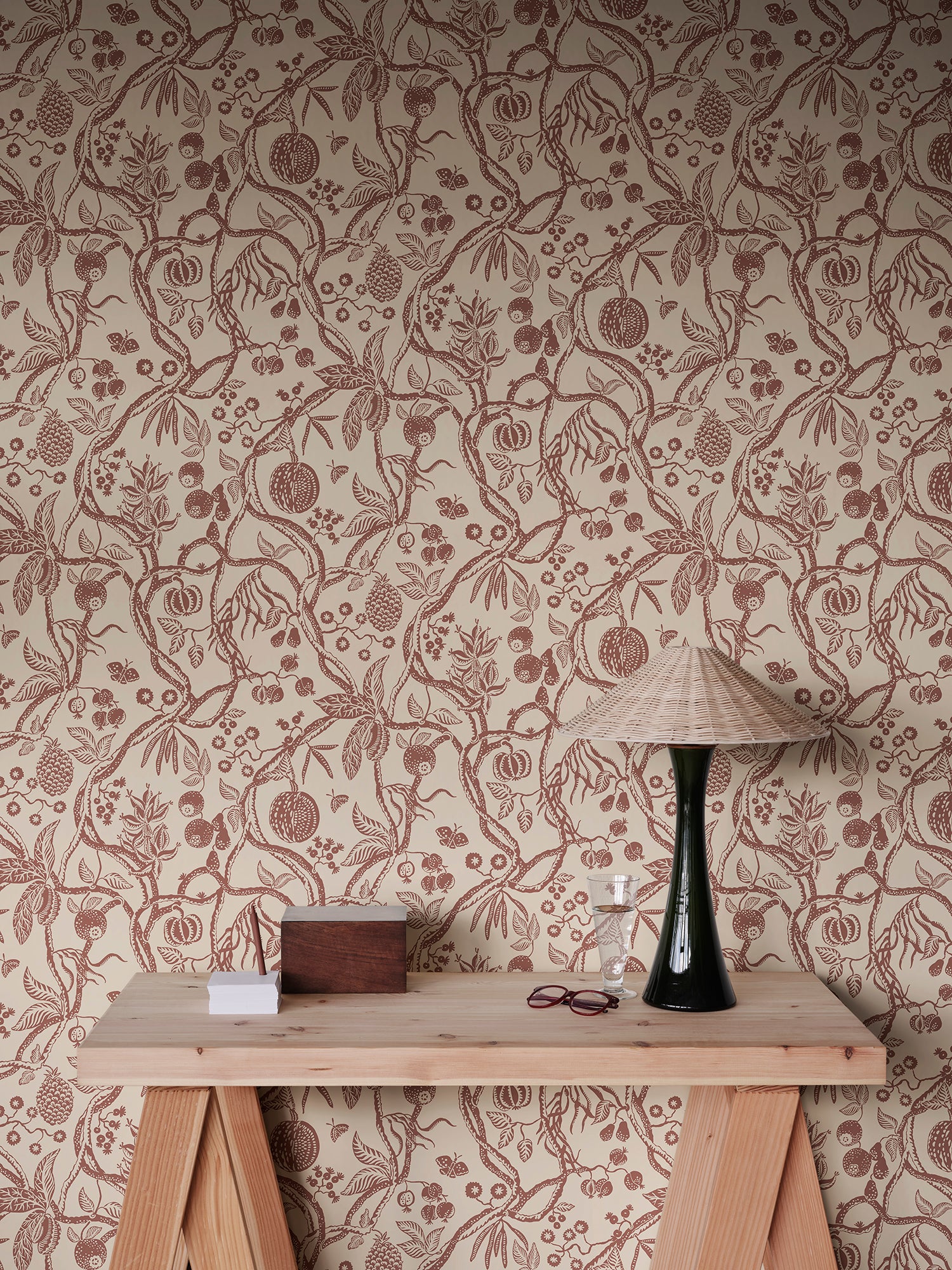 Sandberg Tree of Life Behang S10614 - Burgundy