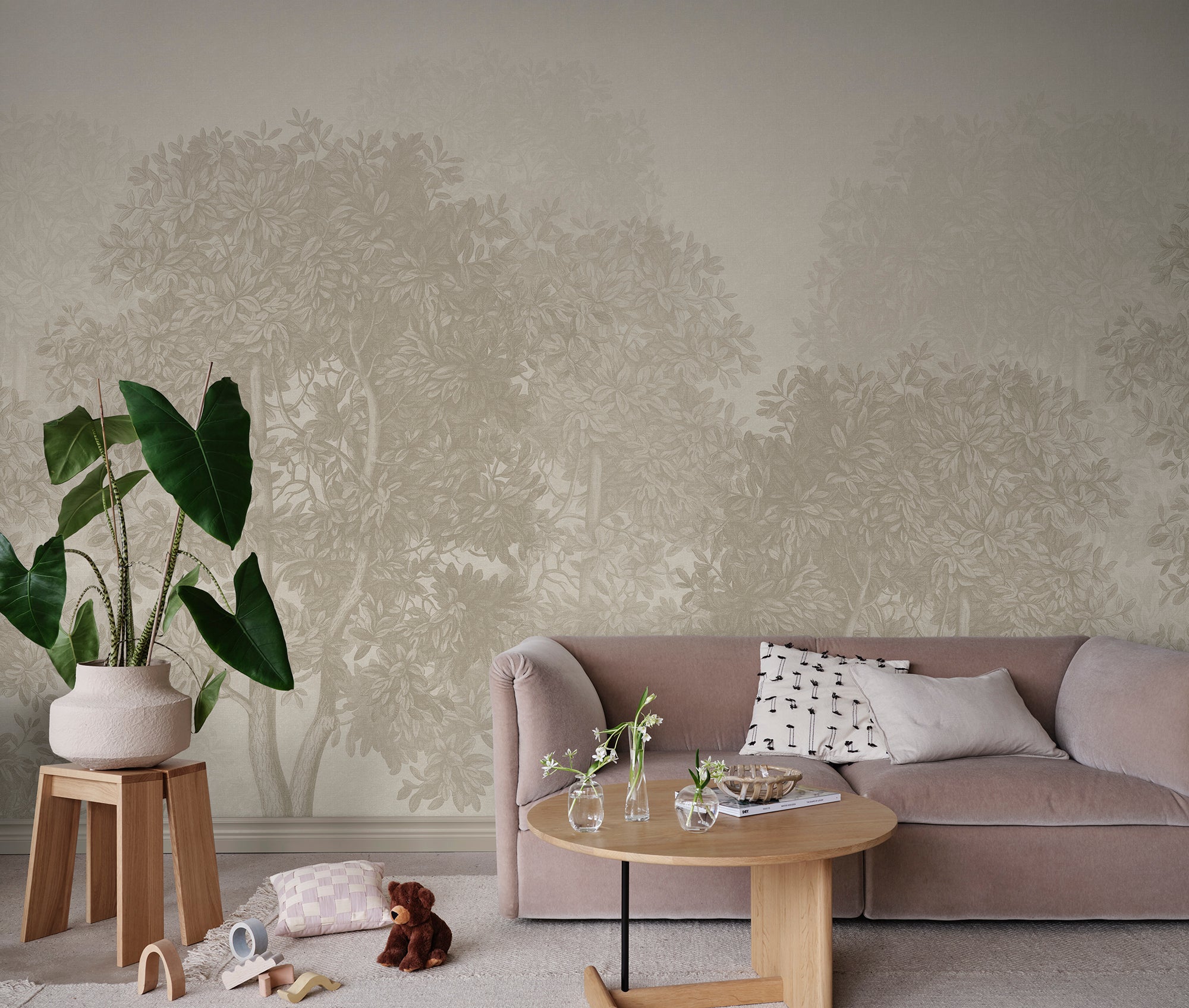 Sandberg Charles Mural Behang S10639 - Beige