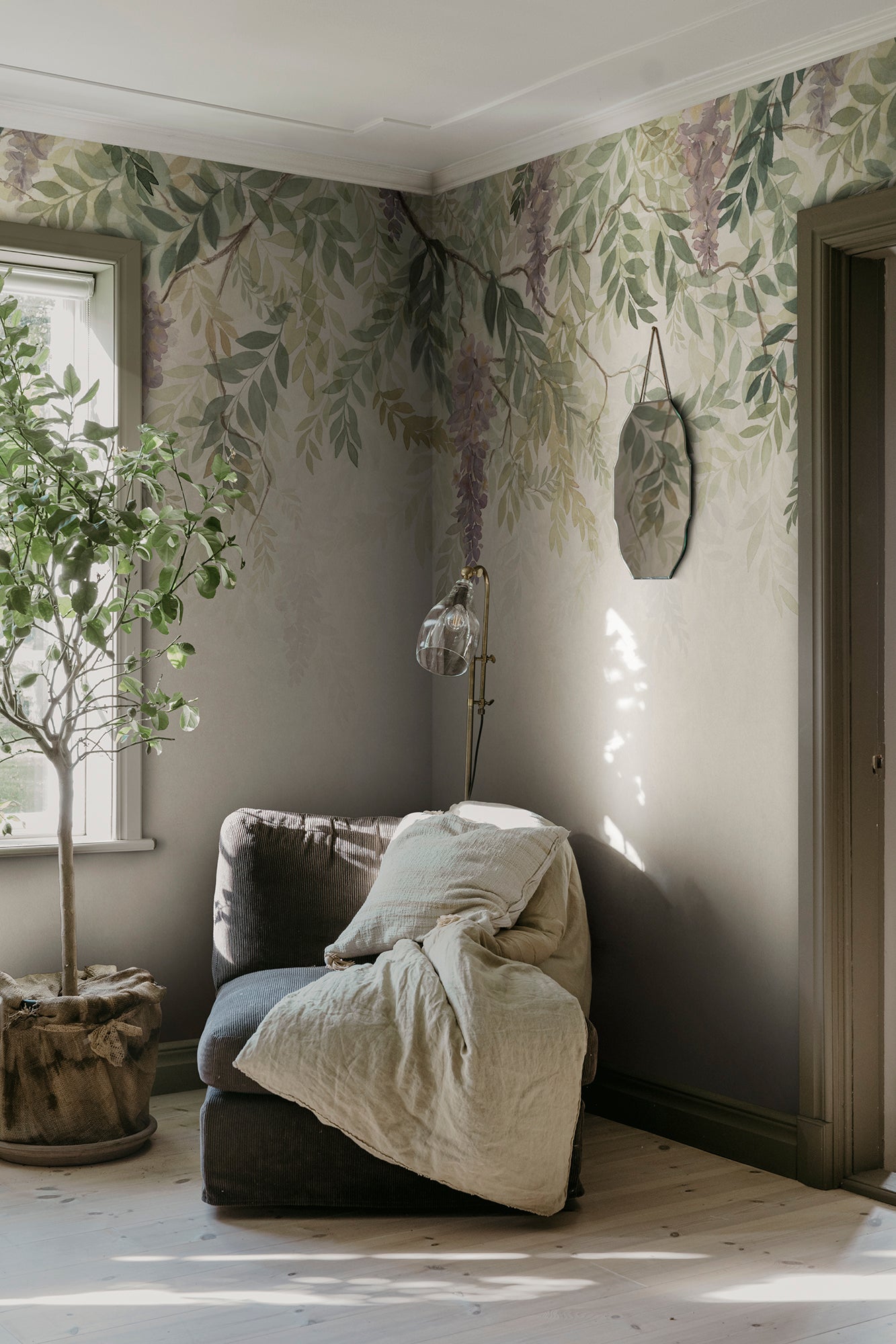Sandberg Wisteria Behang S10657 - Green