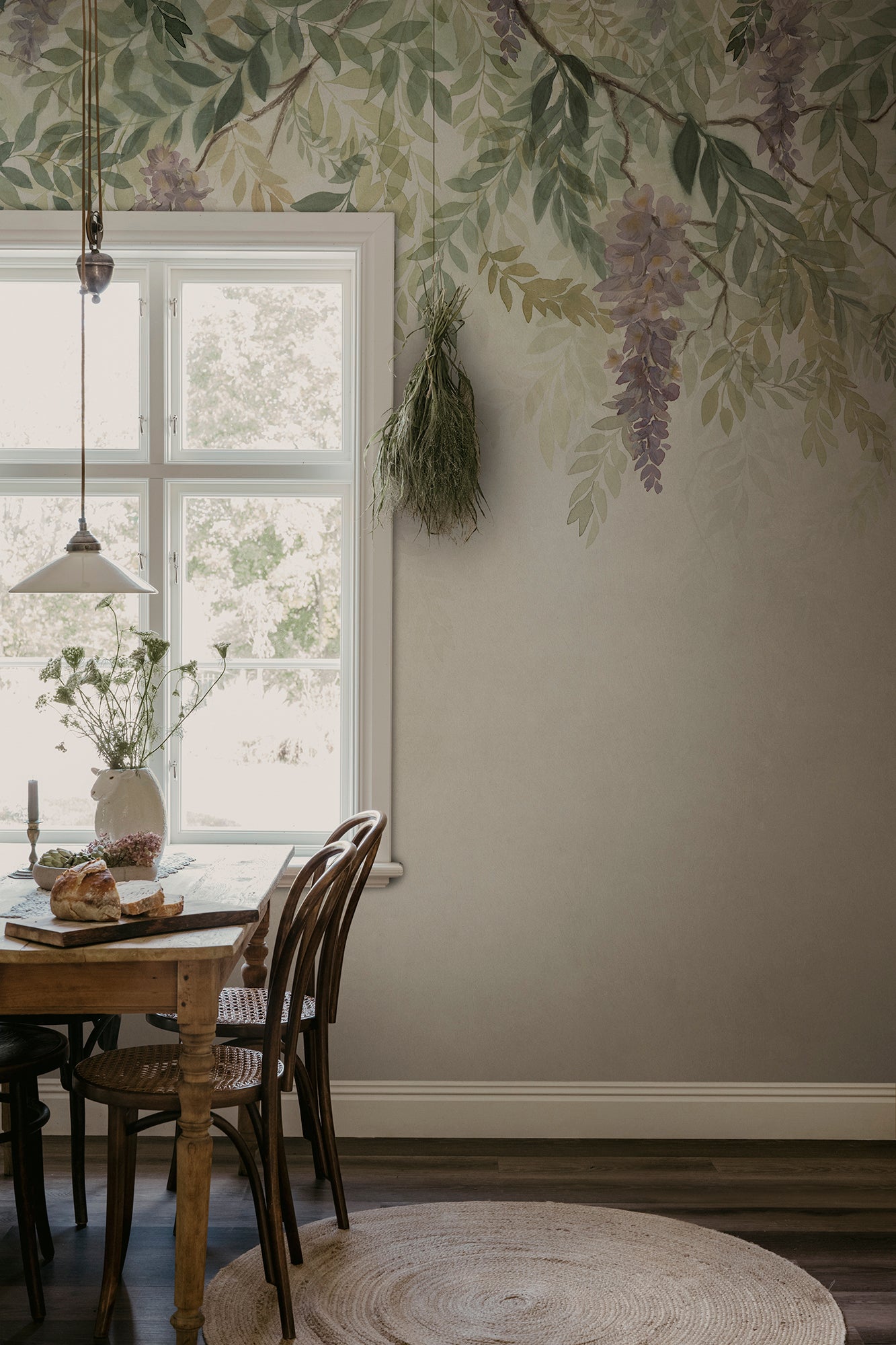 Sandberg Wisteria Behang S10657 - Green