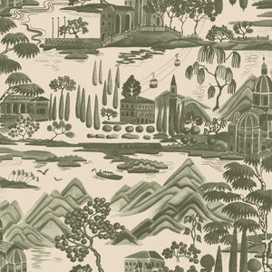 Sandberg Lake Como Behang S10689 - Forest Green