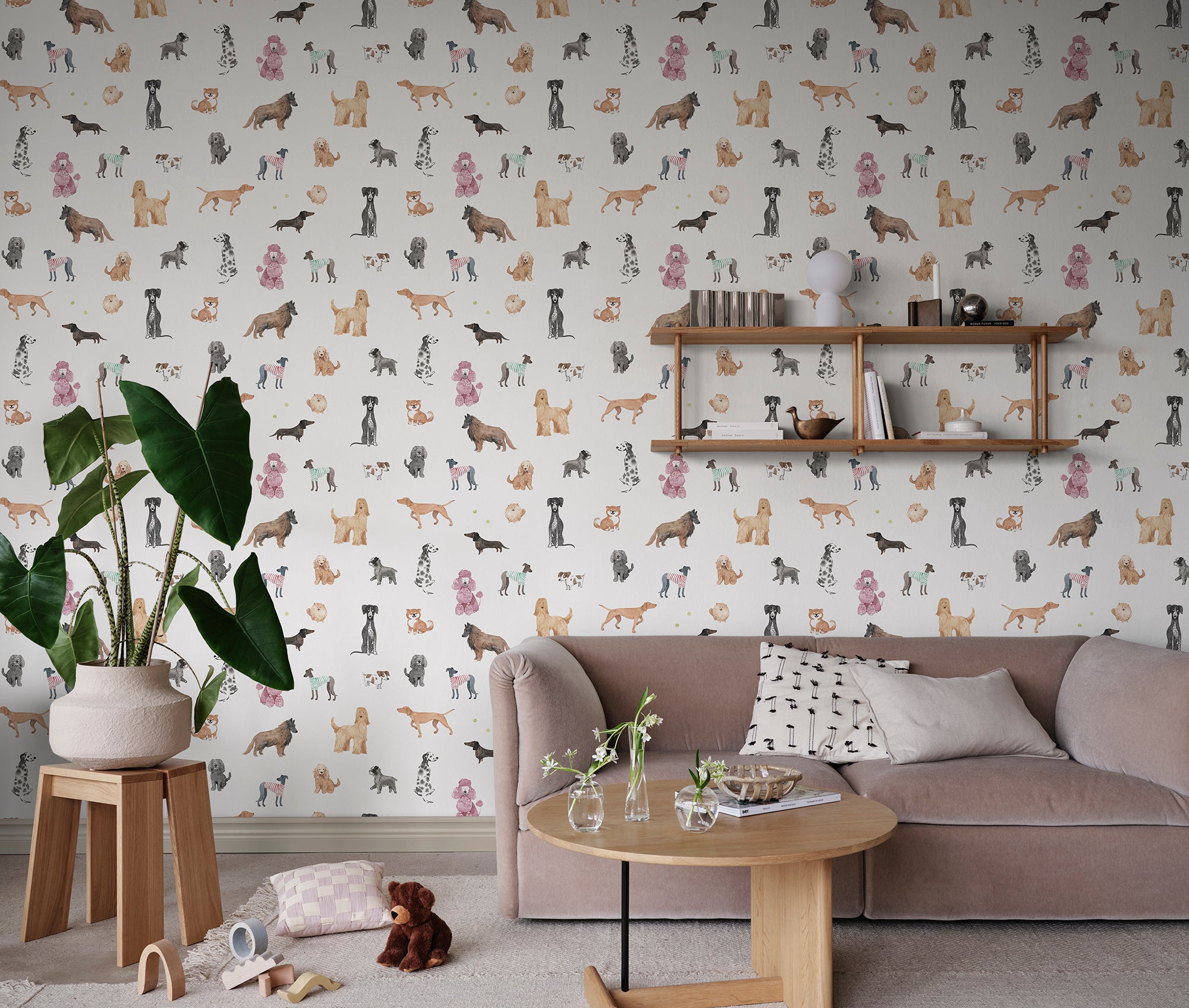 Sandberg Taiga and Friends Behang S10704 - White