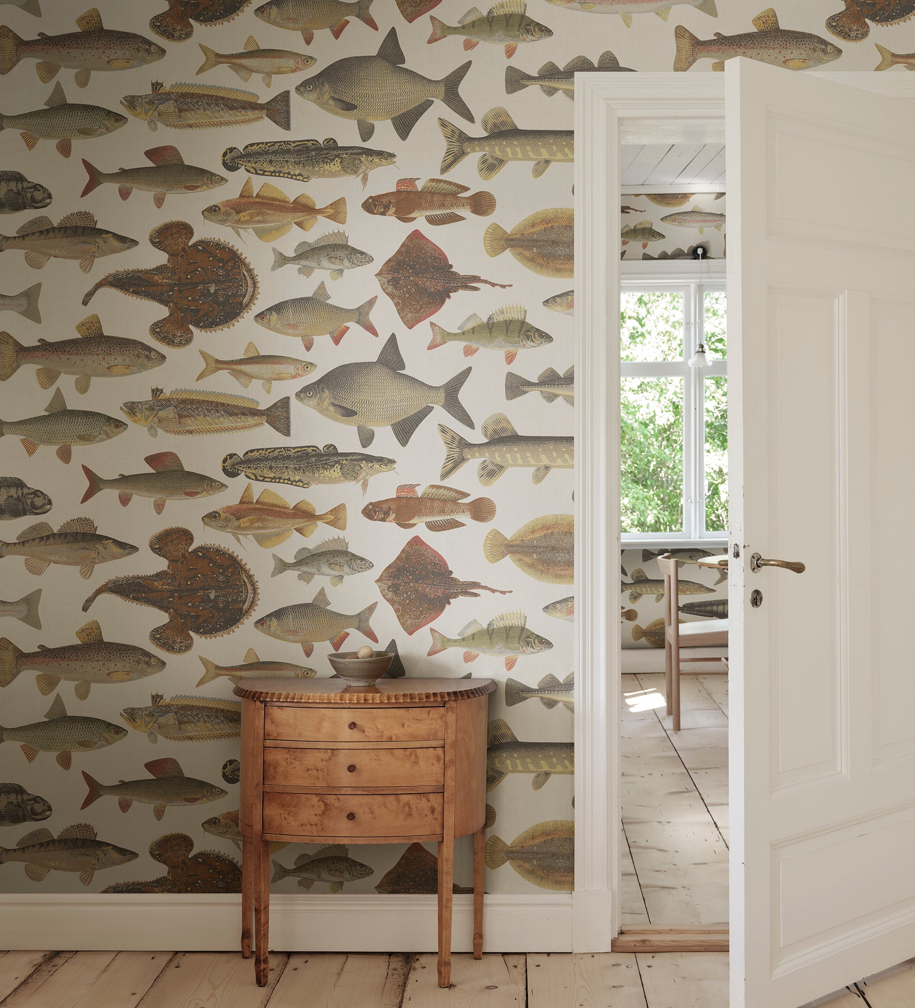 Sandberg Scandinavian Fish Behang S10728 - Beige