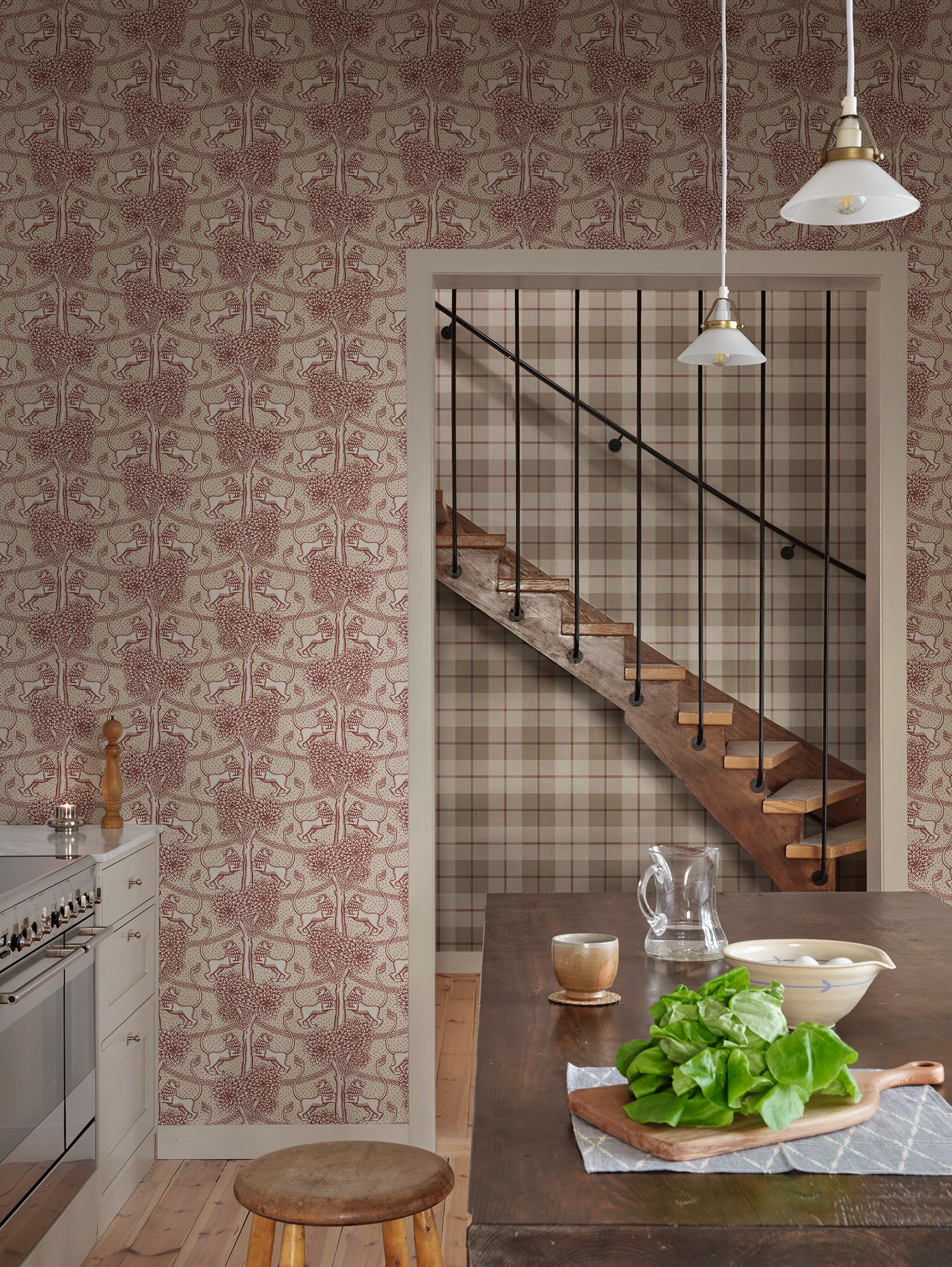 Sandberg Leopold Behang S10736 - Burgundy