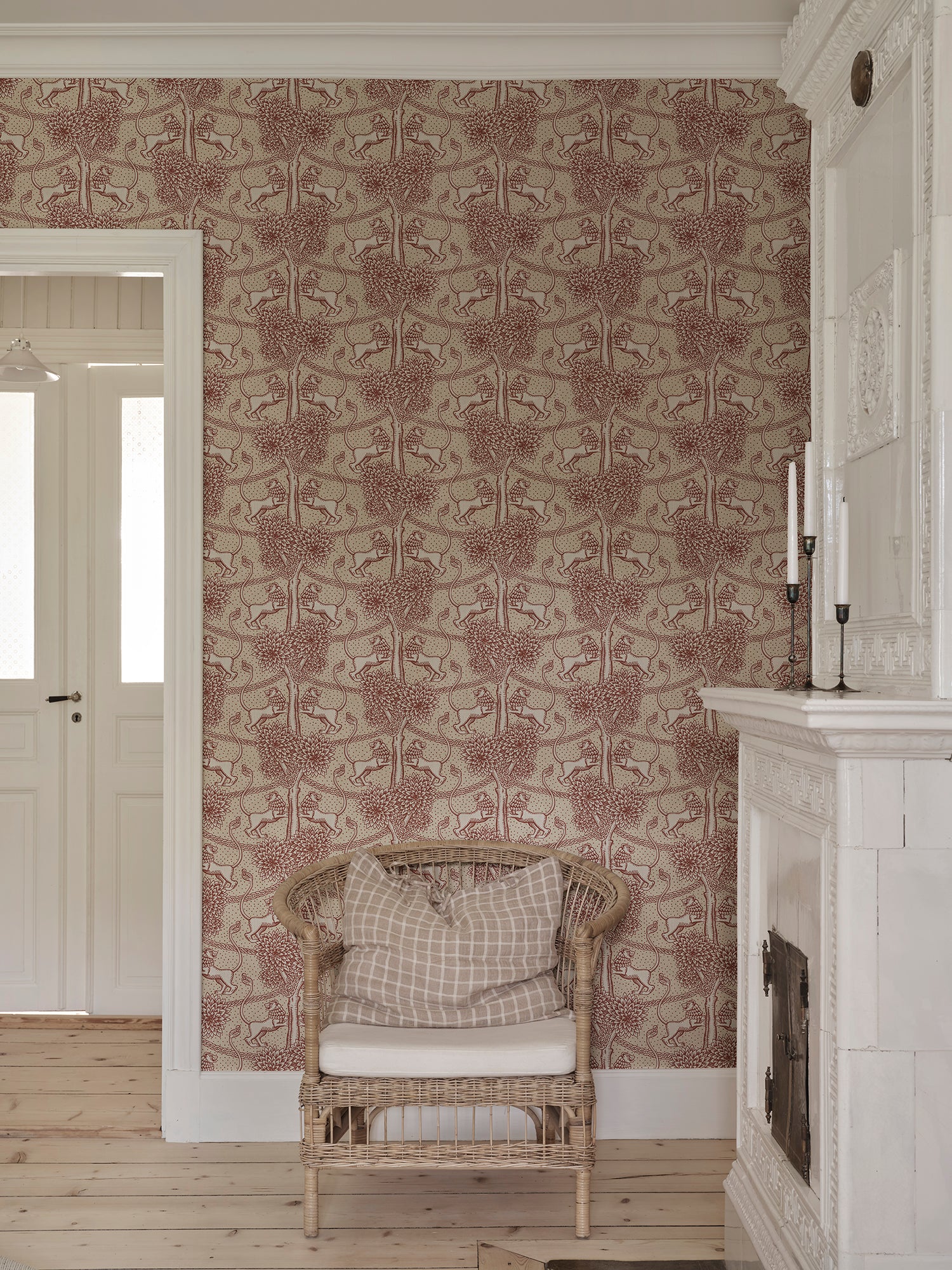 Sandberg Leopold Behang S10736 - Burgundy
