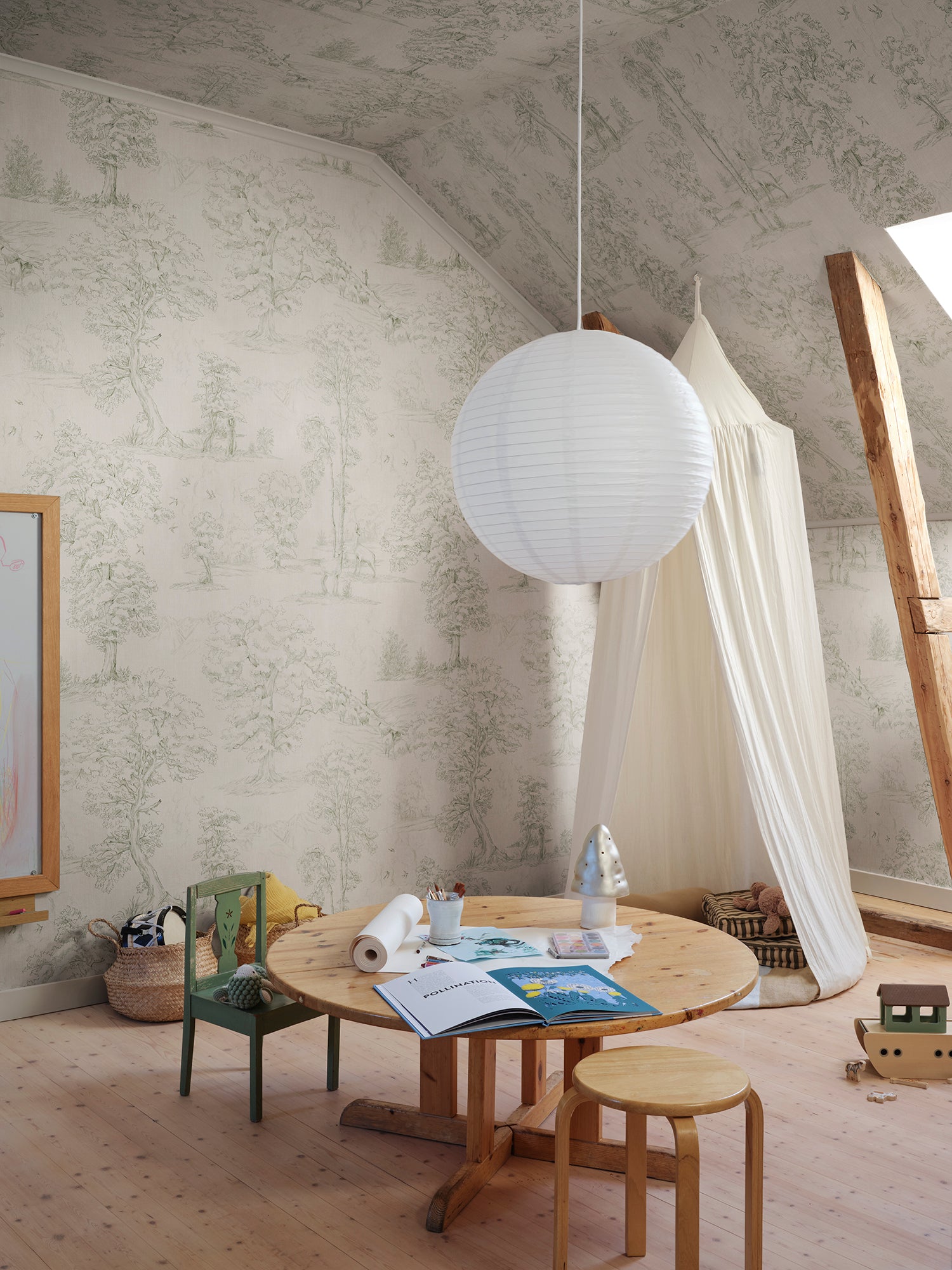 Sandberg Montfort Mural Behang S10742 - Olive Green