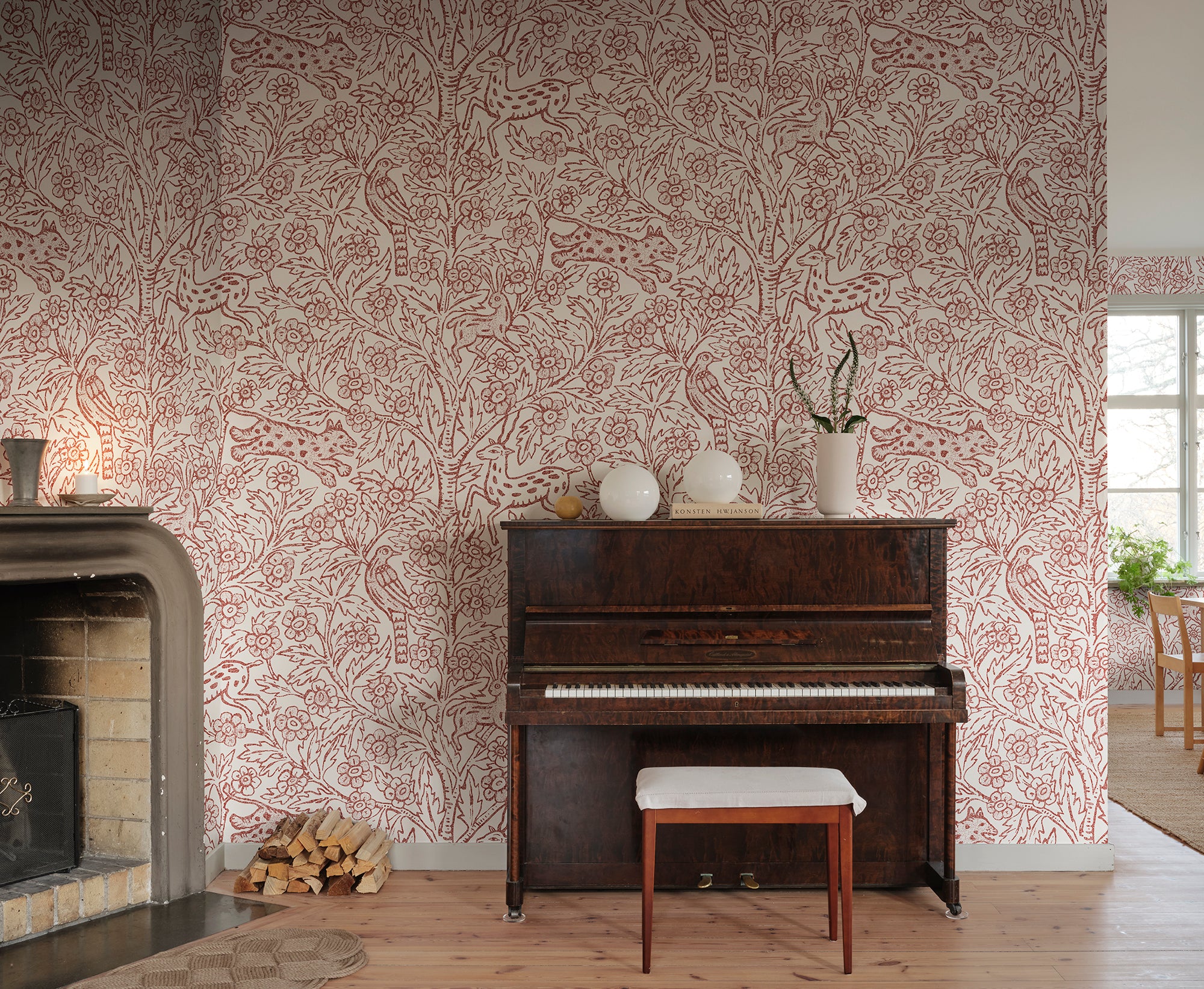 Sandberg Eden Mural Behang S10743 - Red