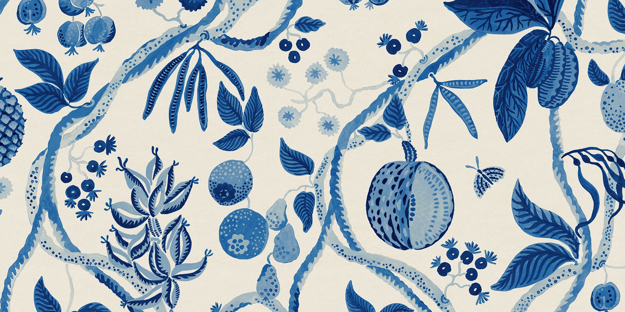 Sandberg Tree of Life Mural Behang S10763 - Blue