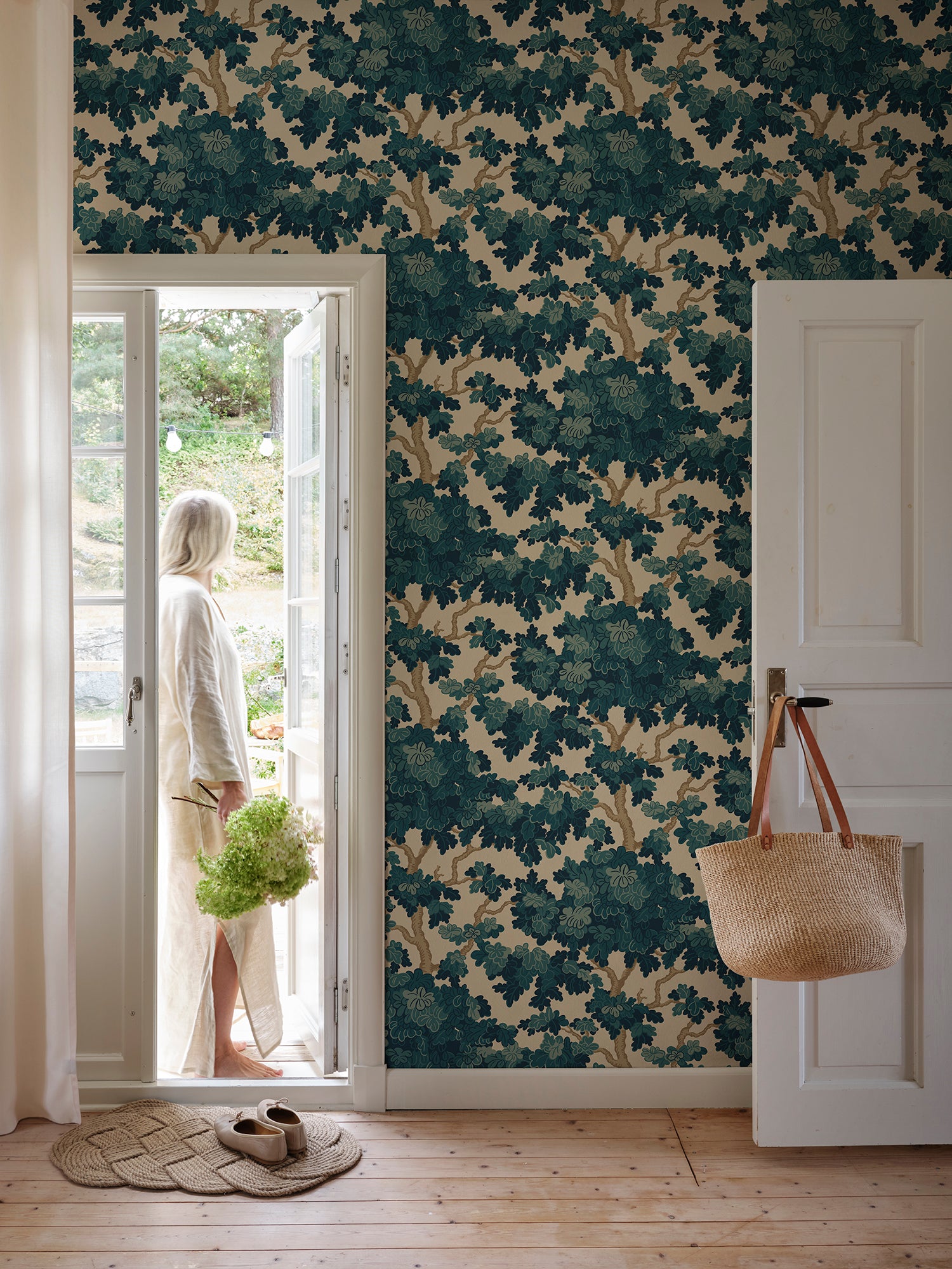 Sandberg Eken Behang S10789 - Teal