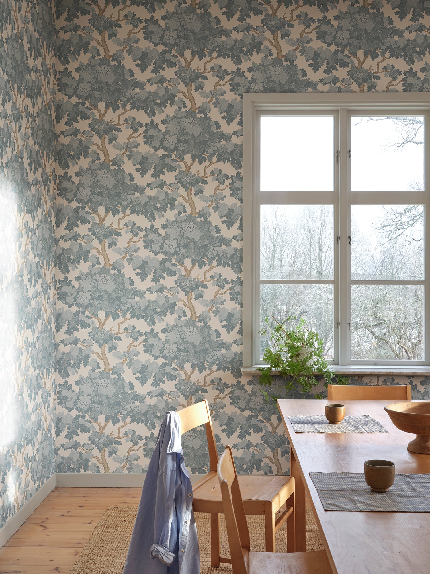 Sandberg Eken Behang S10790 - Light Blue