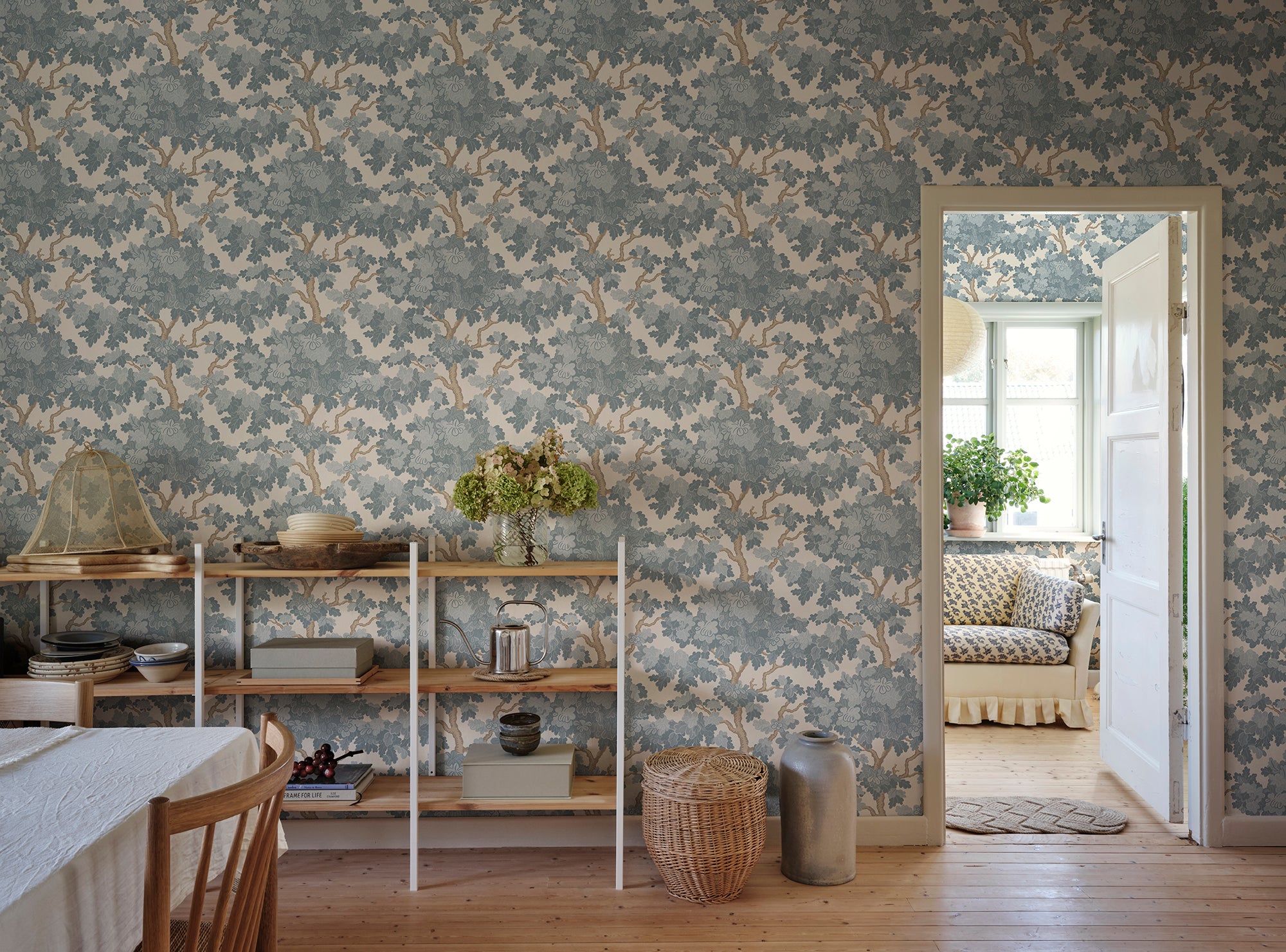 Sandberg Eken Behang S10790 - Light Blue