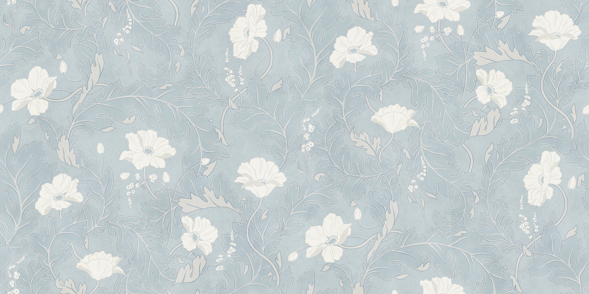 Sandberg Poppy Behang S11008 - Light Blue