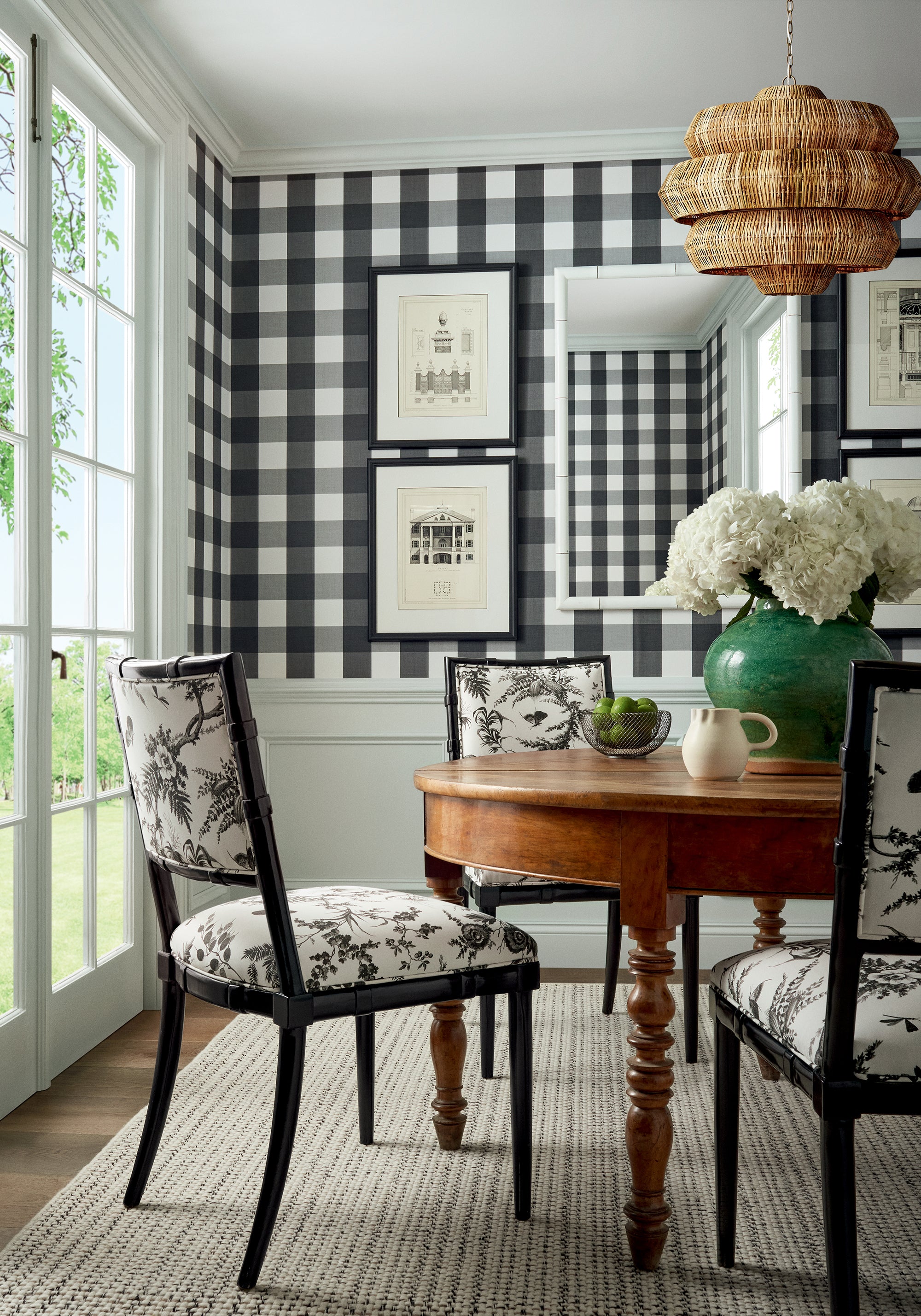 Thibaut Stripes & Checks Resource Buffalo Check Behang T44076 - sfeerbeeld