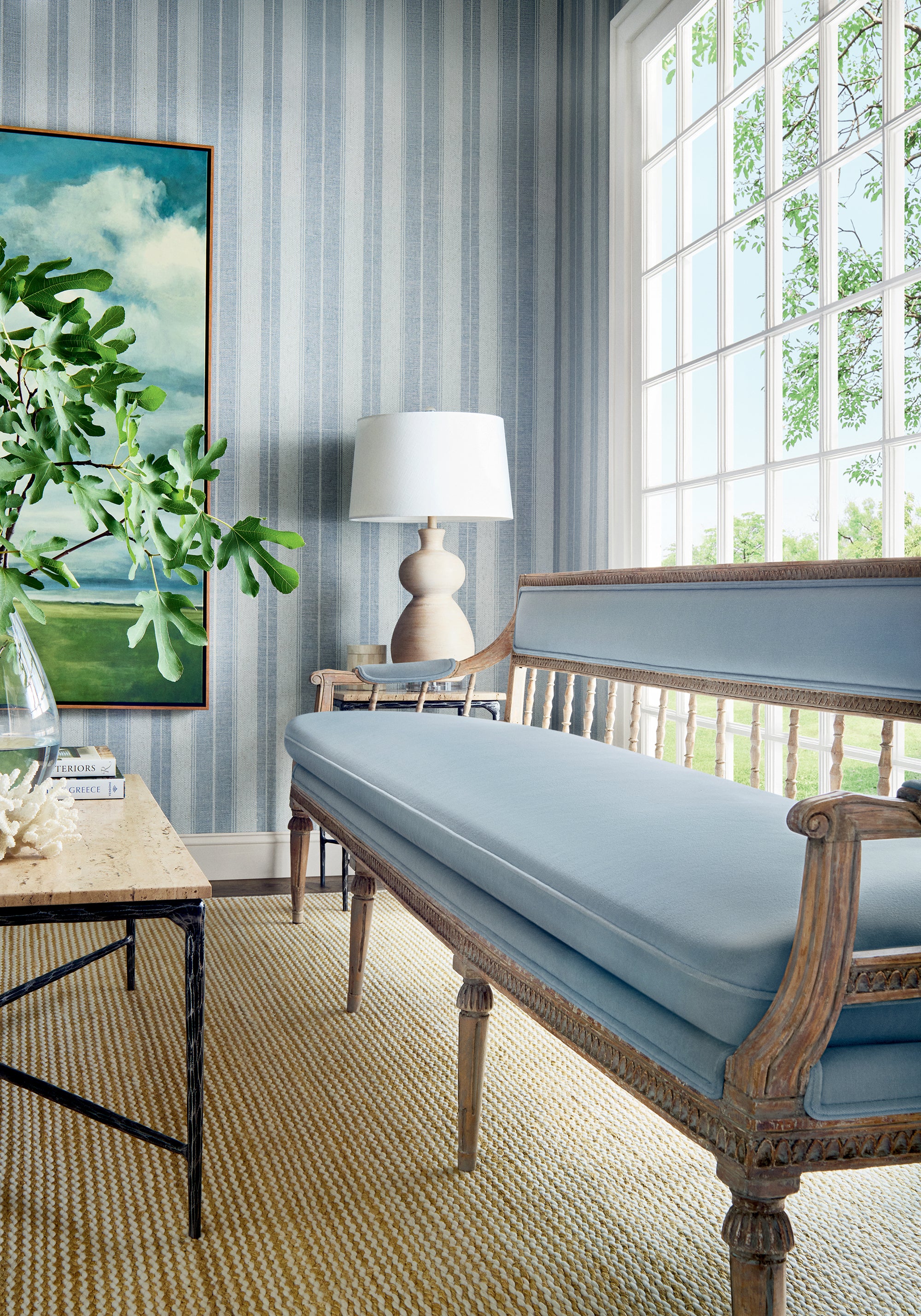 Thibaut Stripes & Checks Resource Frisco Stripe Behang T44008 - sfeerbeeld