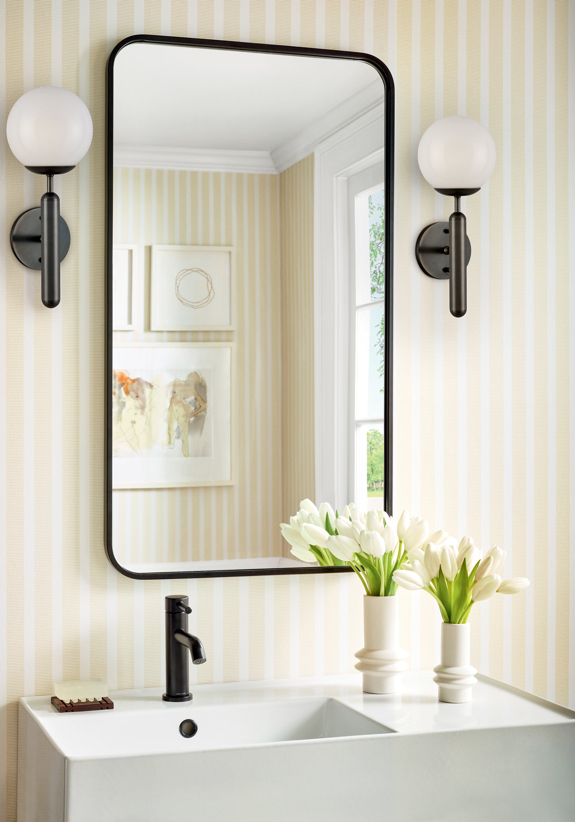 Thibaut Stripes & Checks Resource Railway Stripe Behang T44033 - sfeerbeeld
