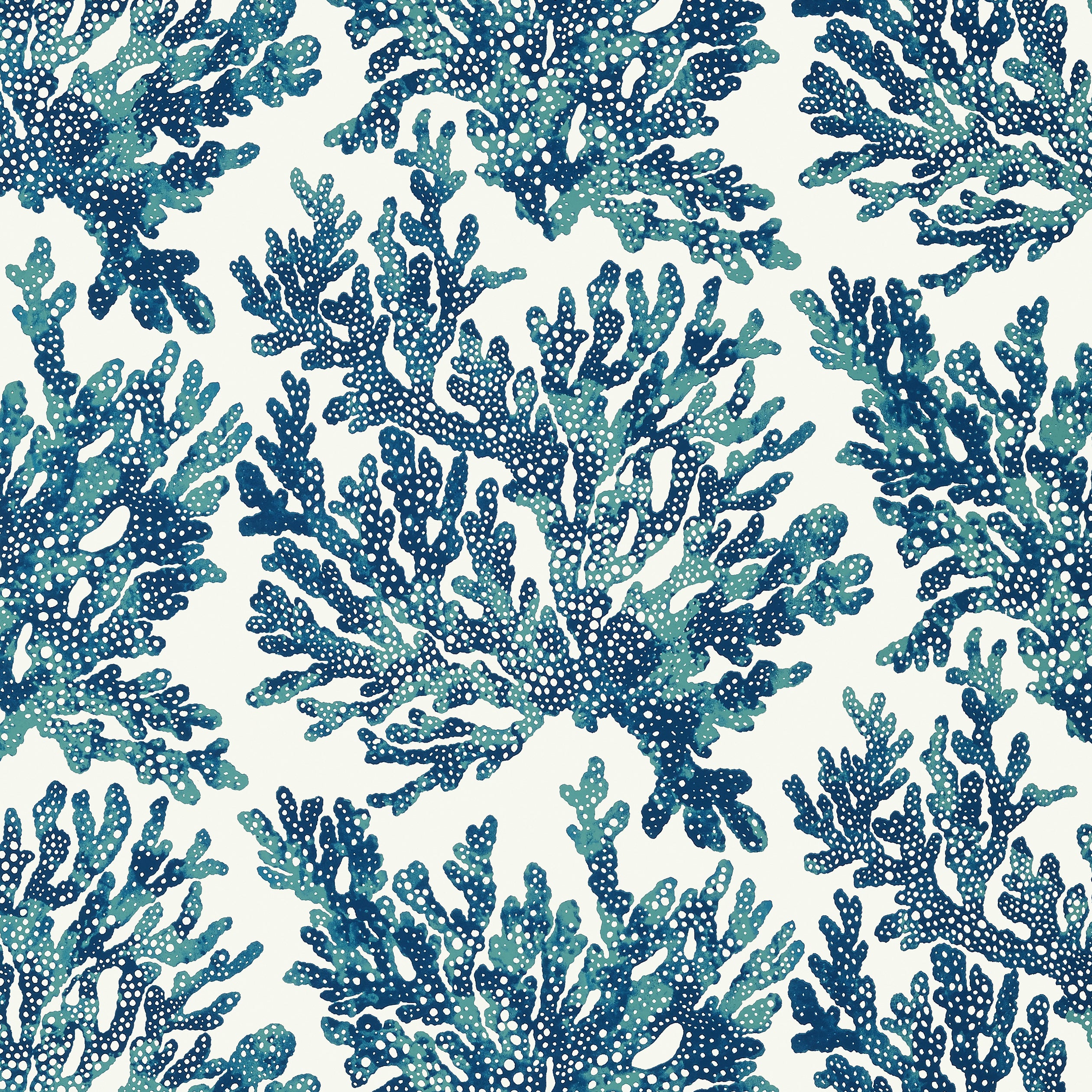 Thibaut Marine Coral Behang T10124 - Navy
