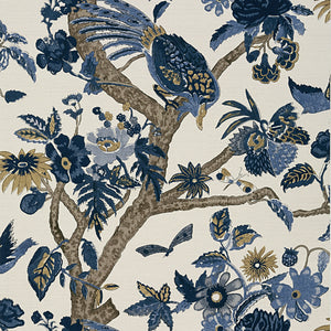 Thibaut Coromandel Behang T10225 - Navy