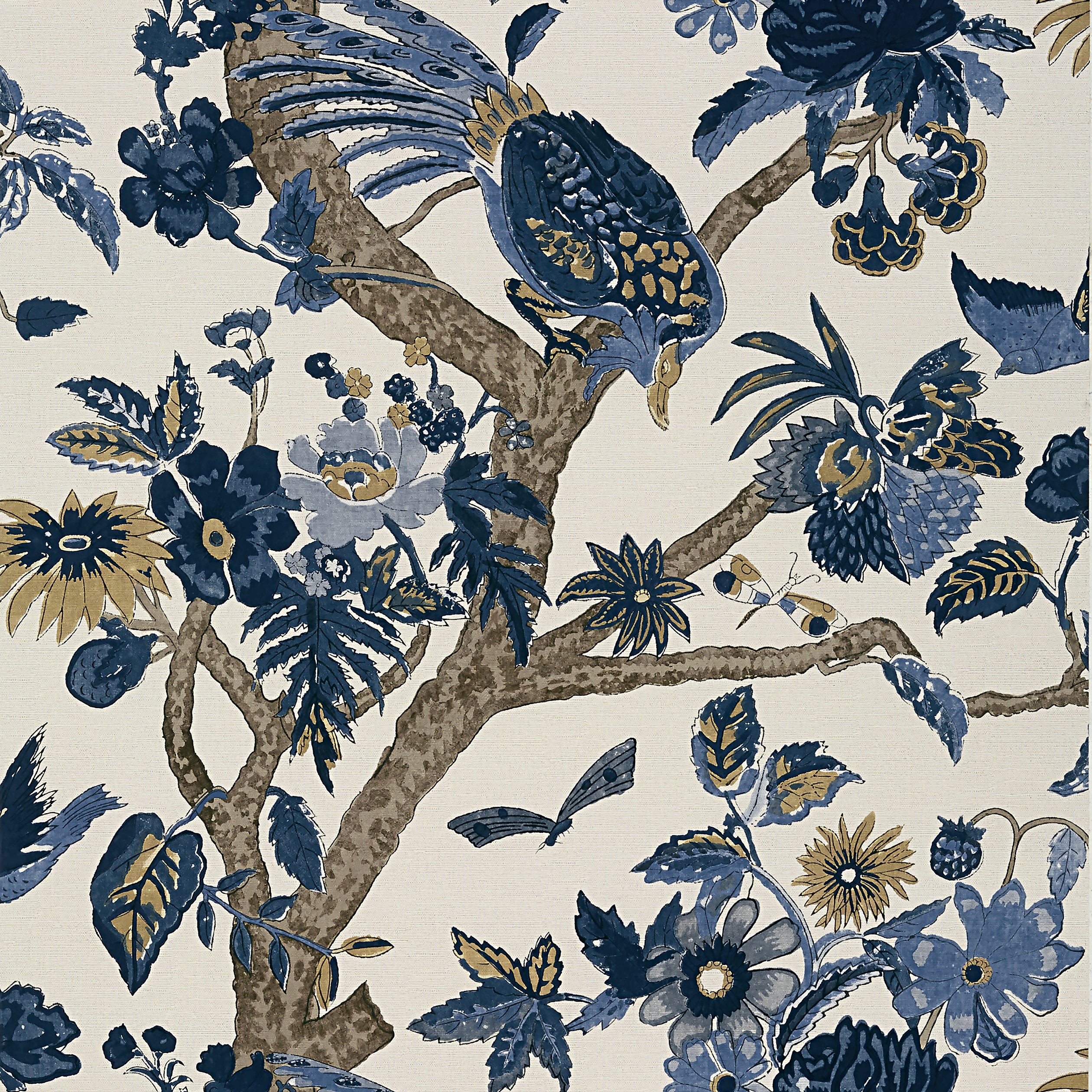 Thibaut Coromandel Behang T10225 - Navy